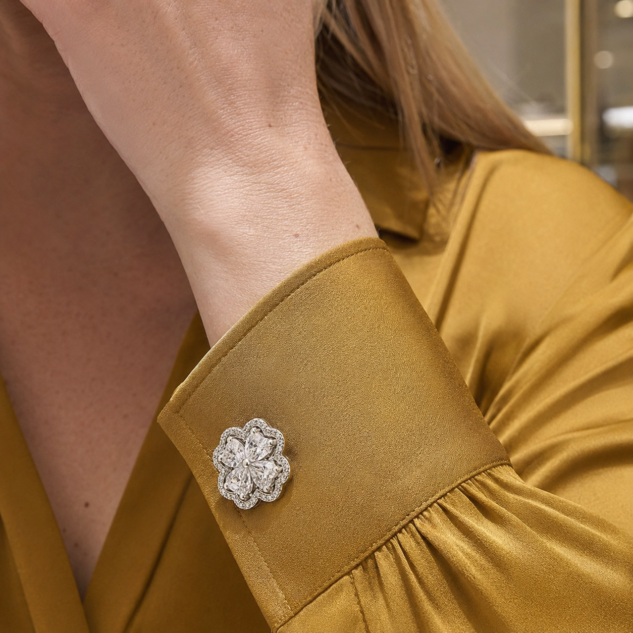 White Clover Cufflinks