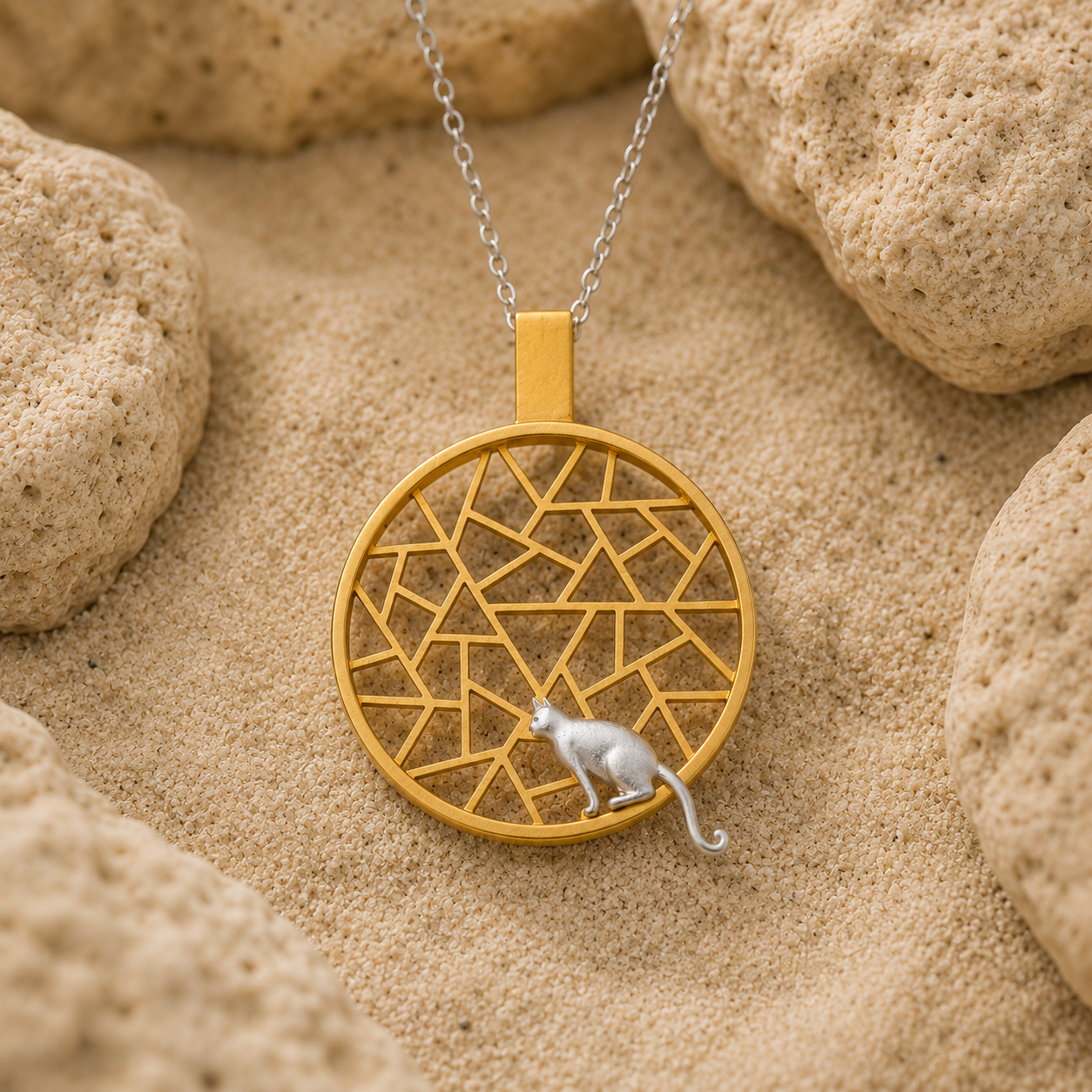 Curious Cat Necklace