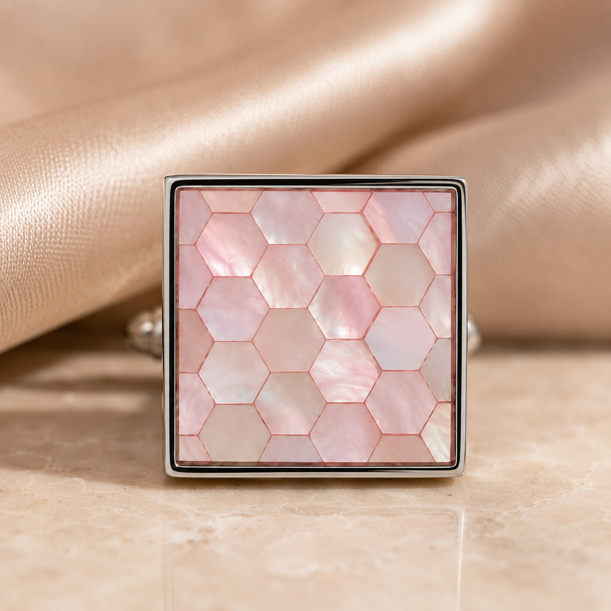 Pink Mother of Pearl Cufflinks