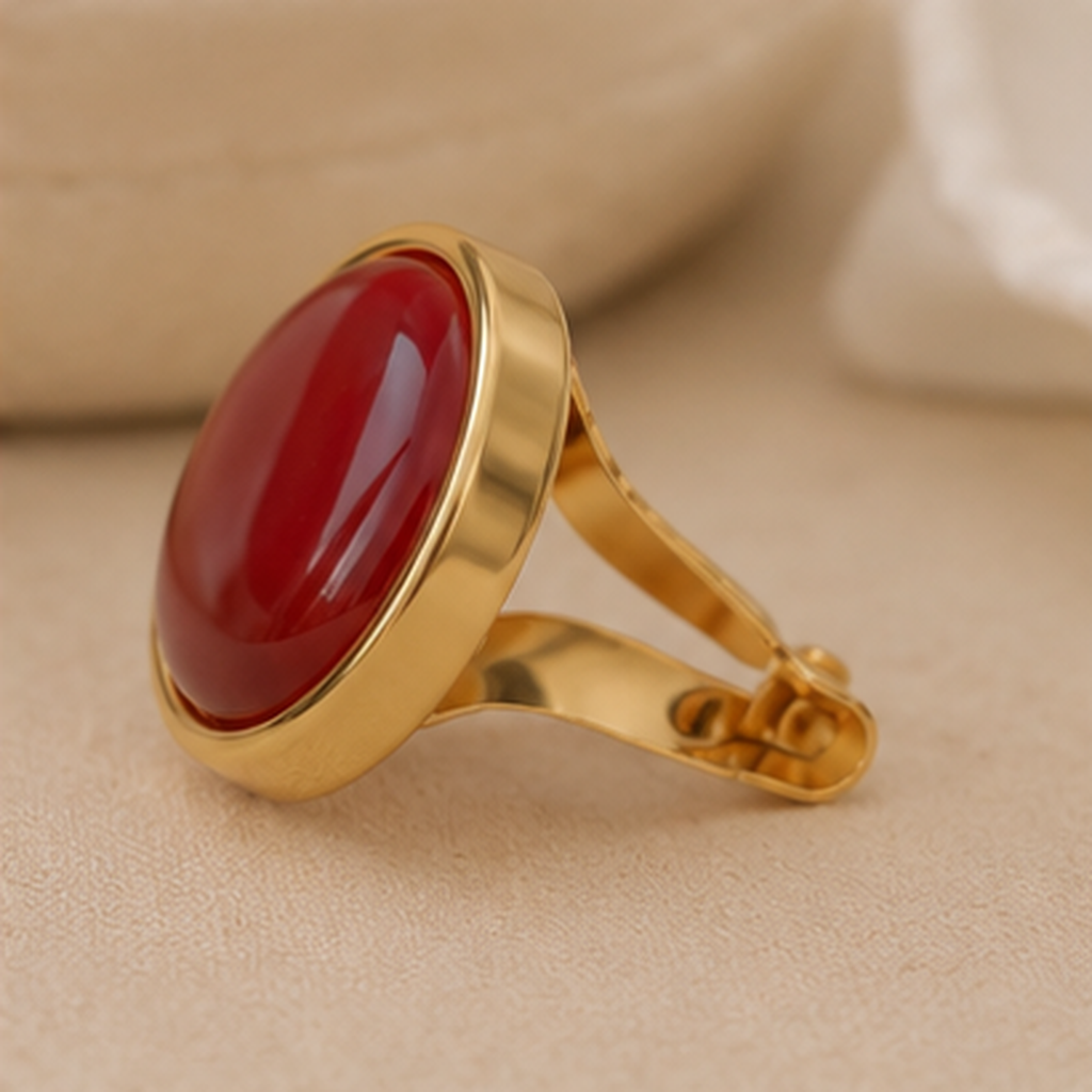 Red Agate Sterling Silver Cufflinks