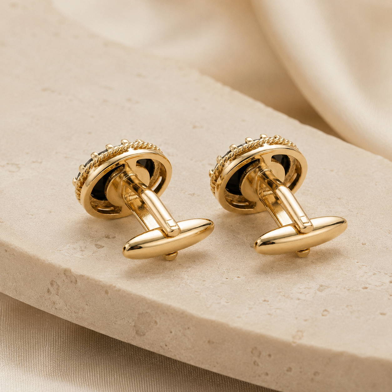 Black Oval Cufflinks
