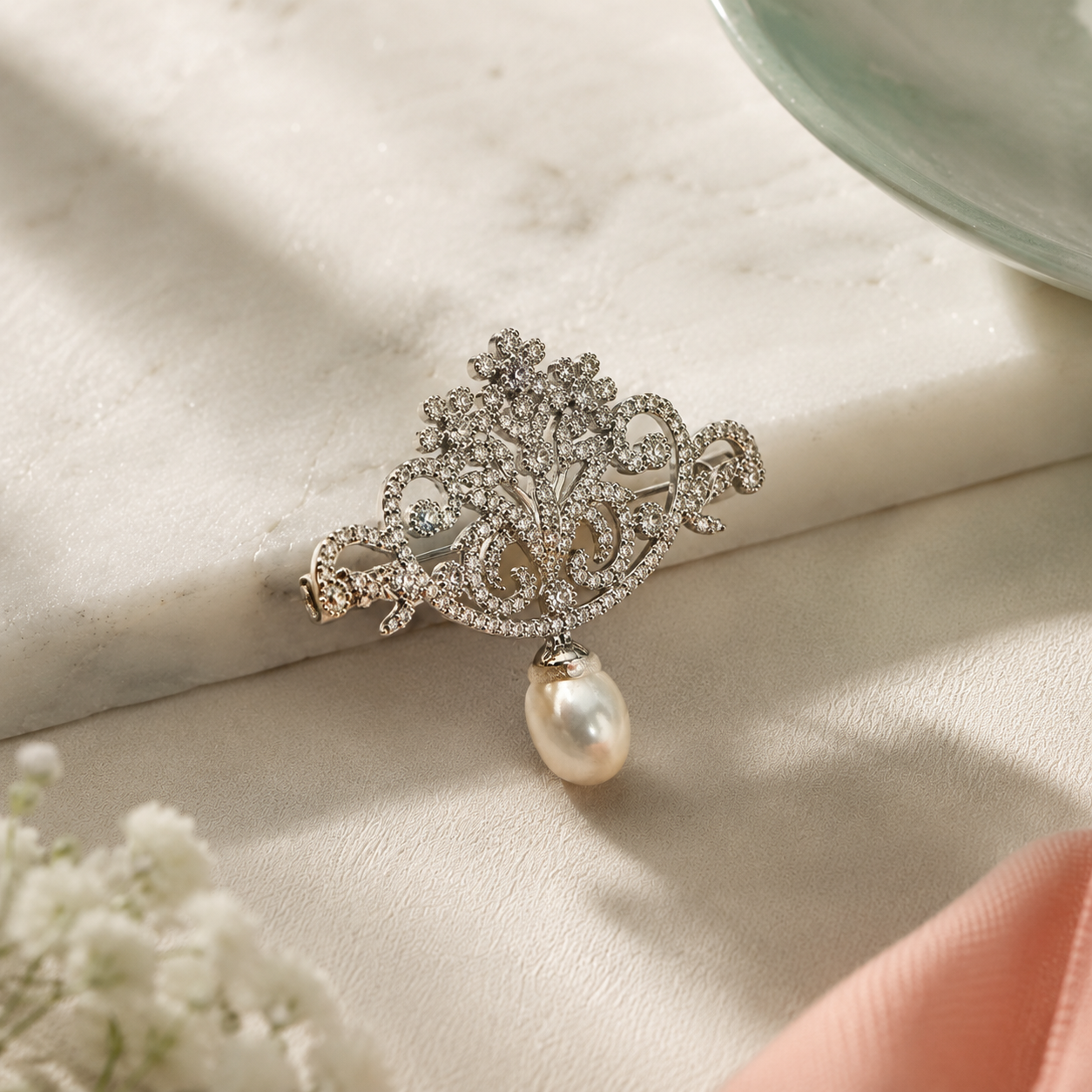 Baroque Pearl Brooch