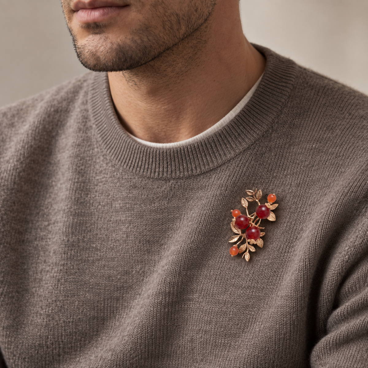 Pomegranate Branch Brooch Pendant