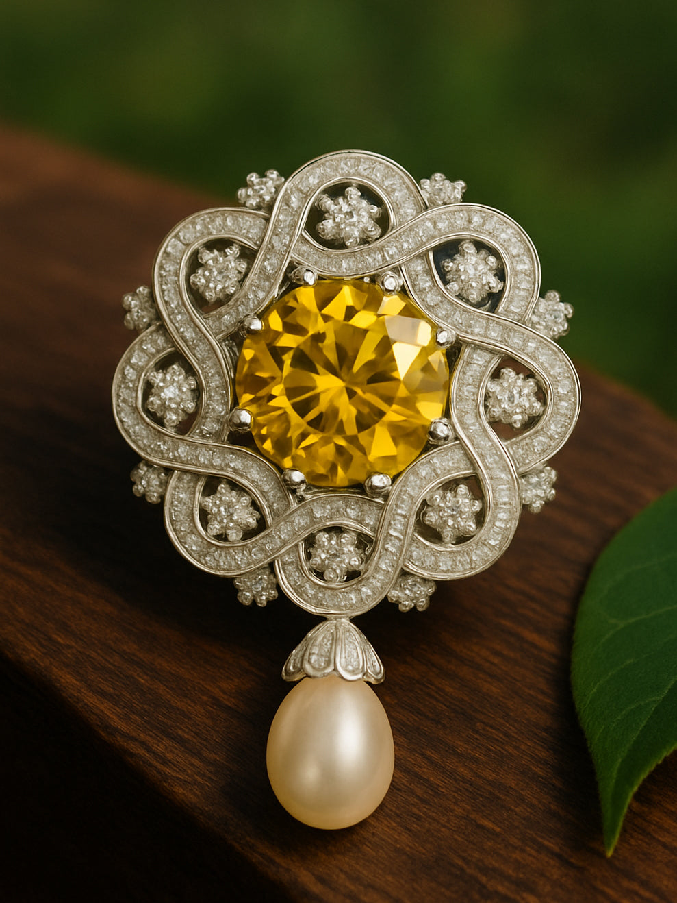 Solaris Pearl Brooch Pendant