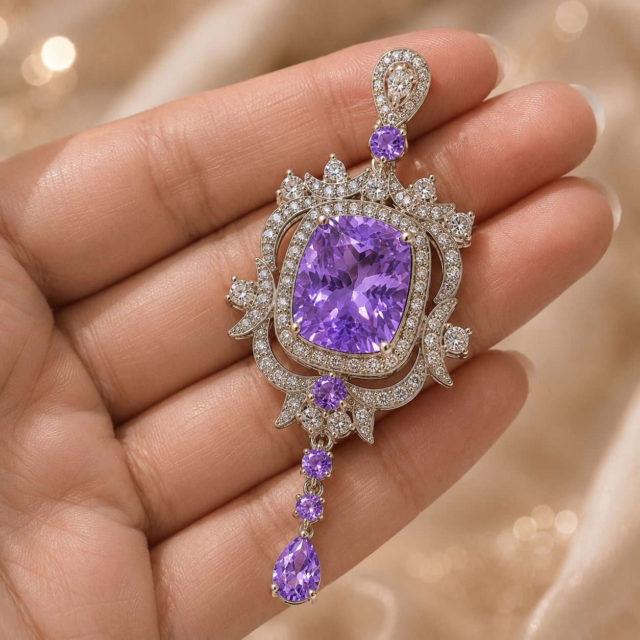 Lavinia Amethyst Pendant