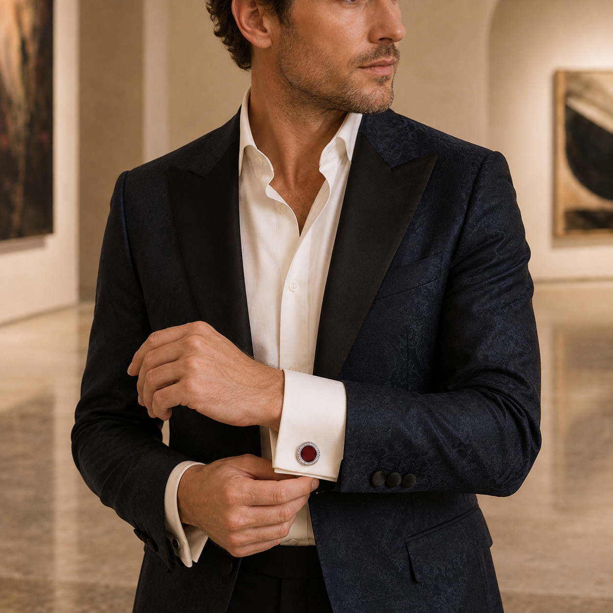 The Crimson Agate Cufflinks