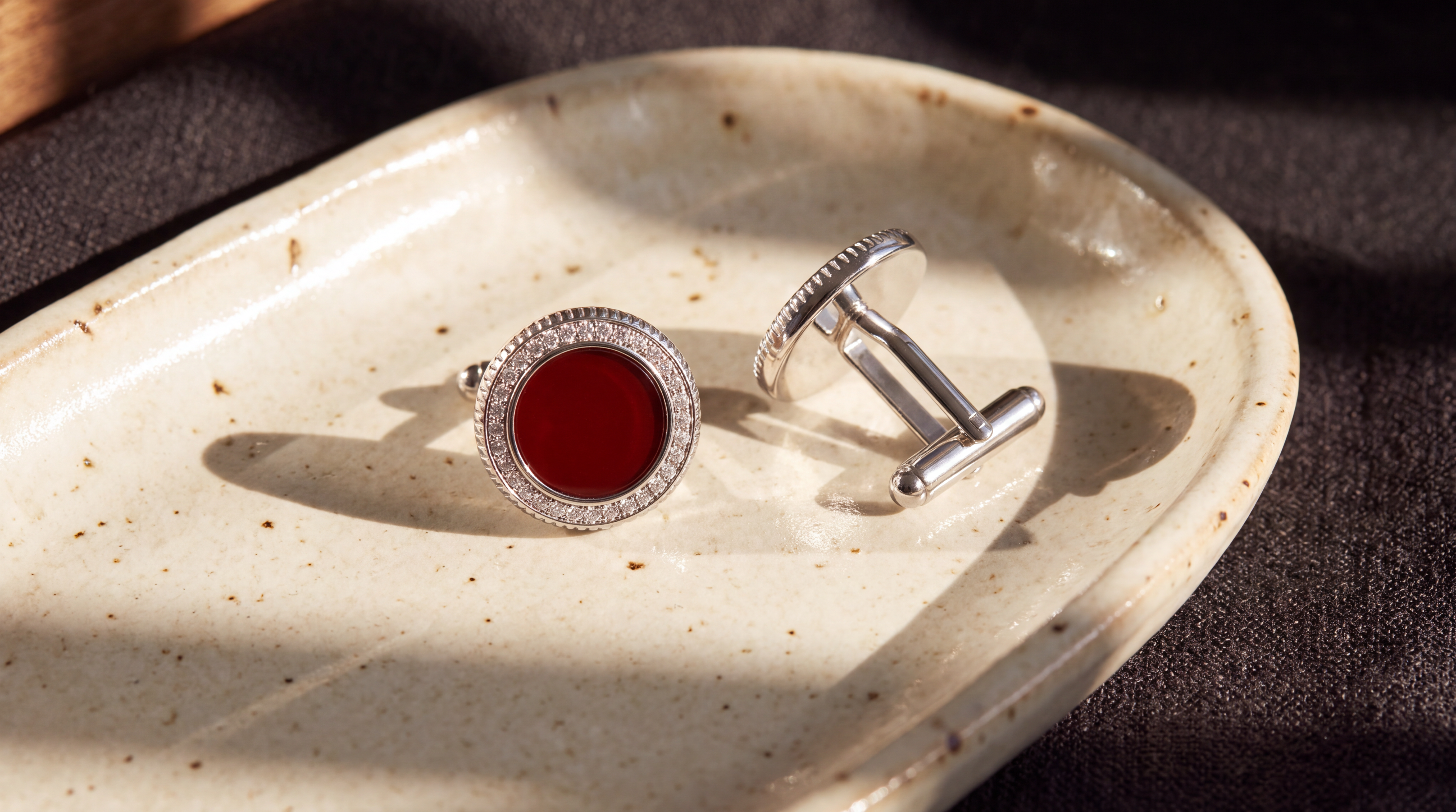 The Crimson Agate Cufflinks