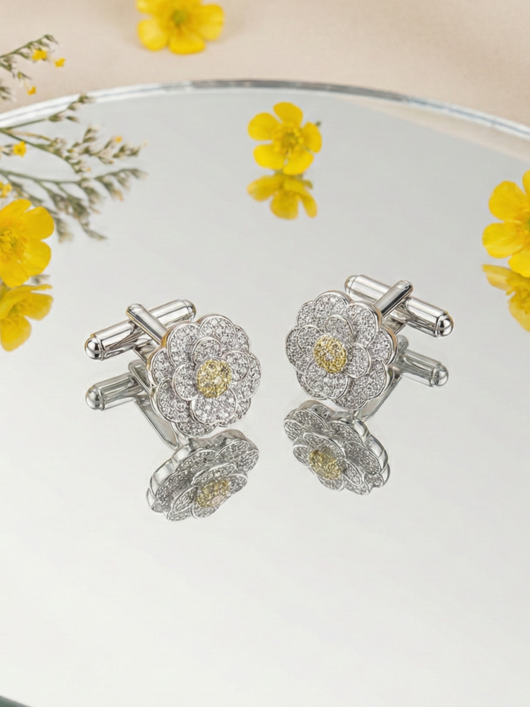 Daisy Crystal Cufflinks