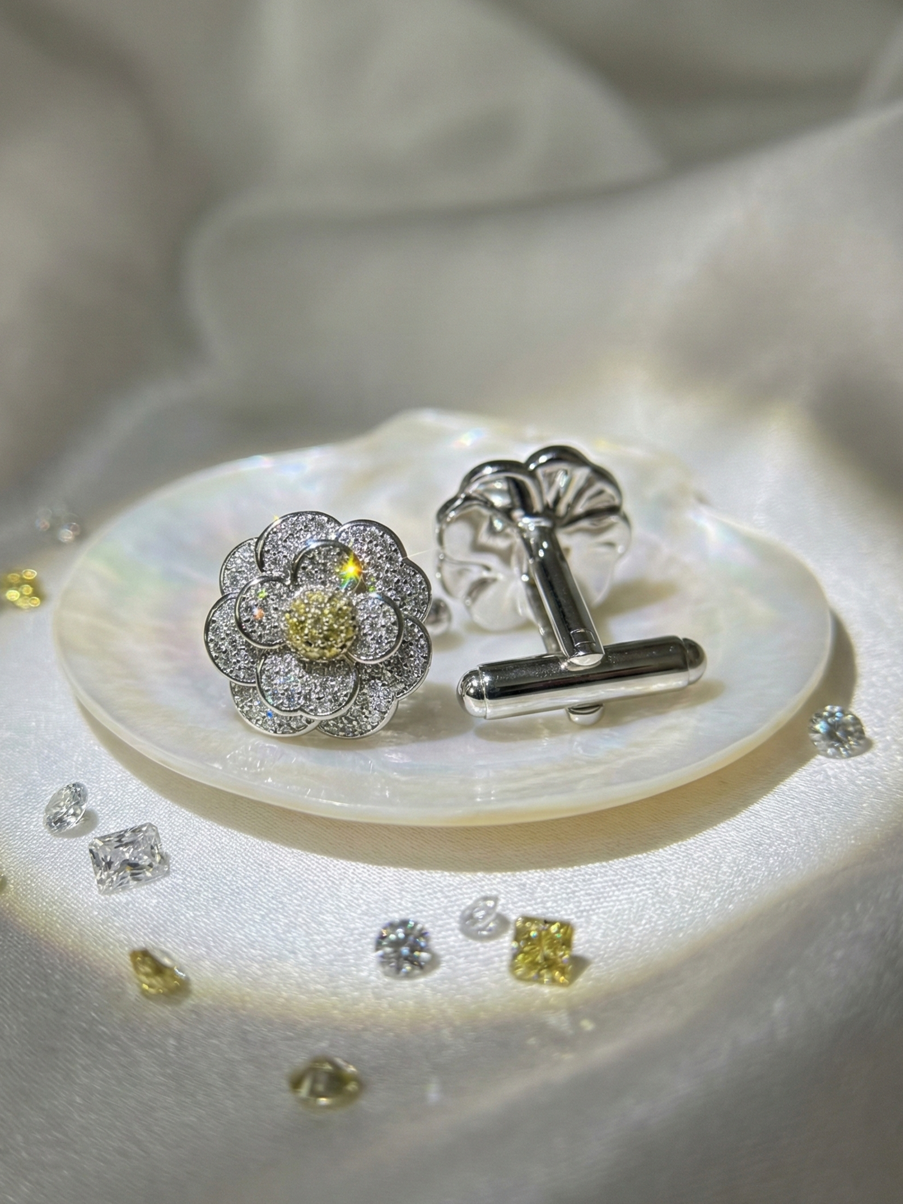 Daisy Crystal Cufflinks