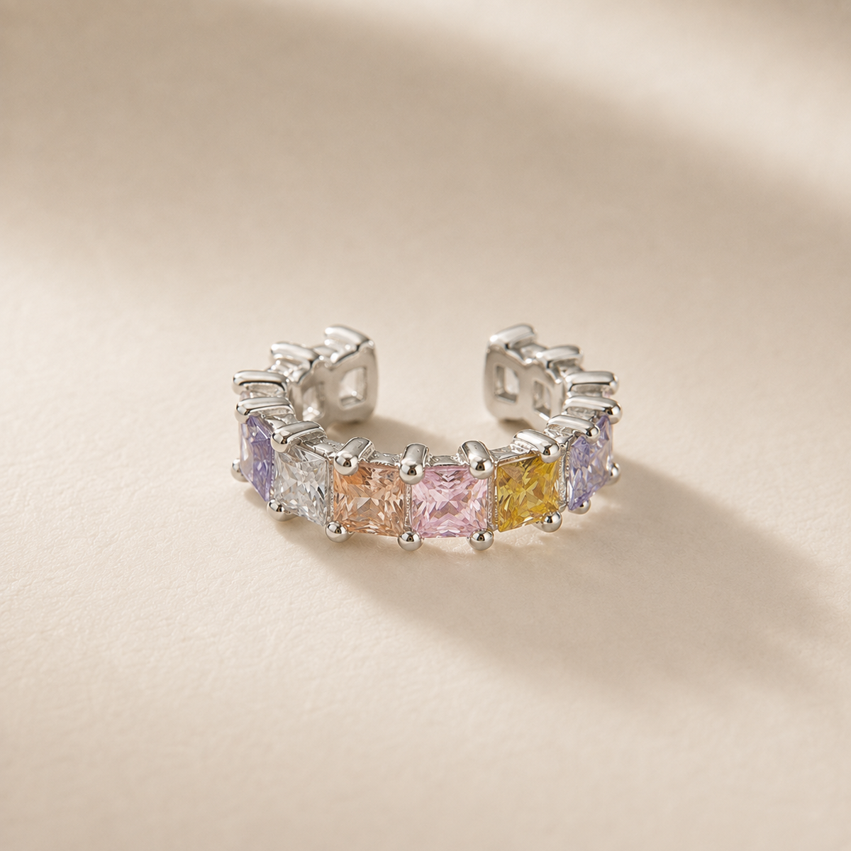 Candy Cube multicoloured ear cuff, alternate angle