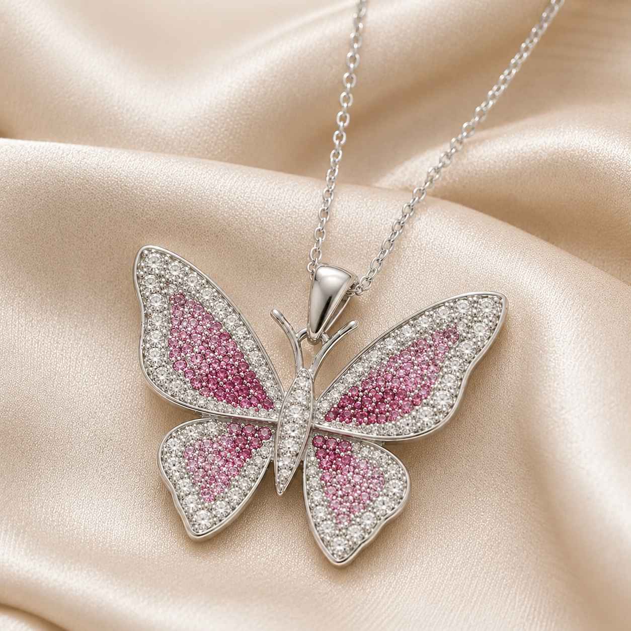 Blush Butterfly Necklace