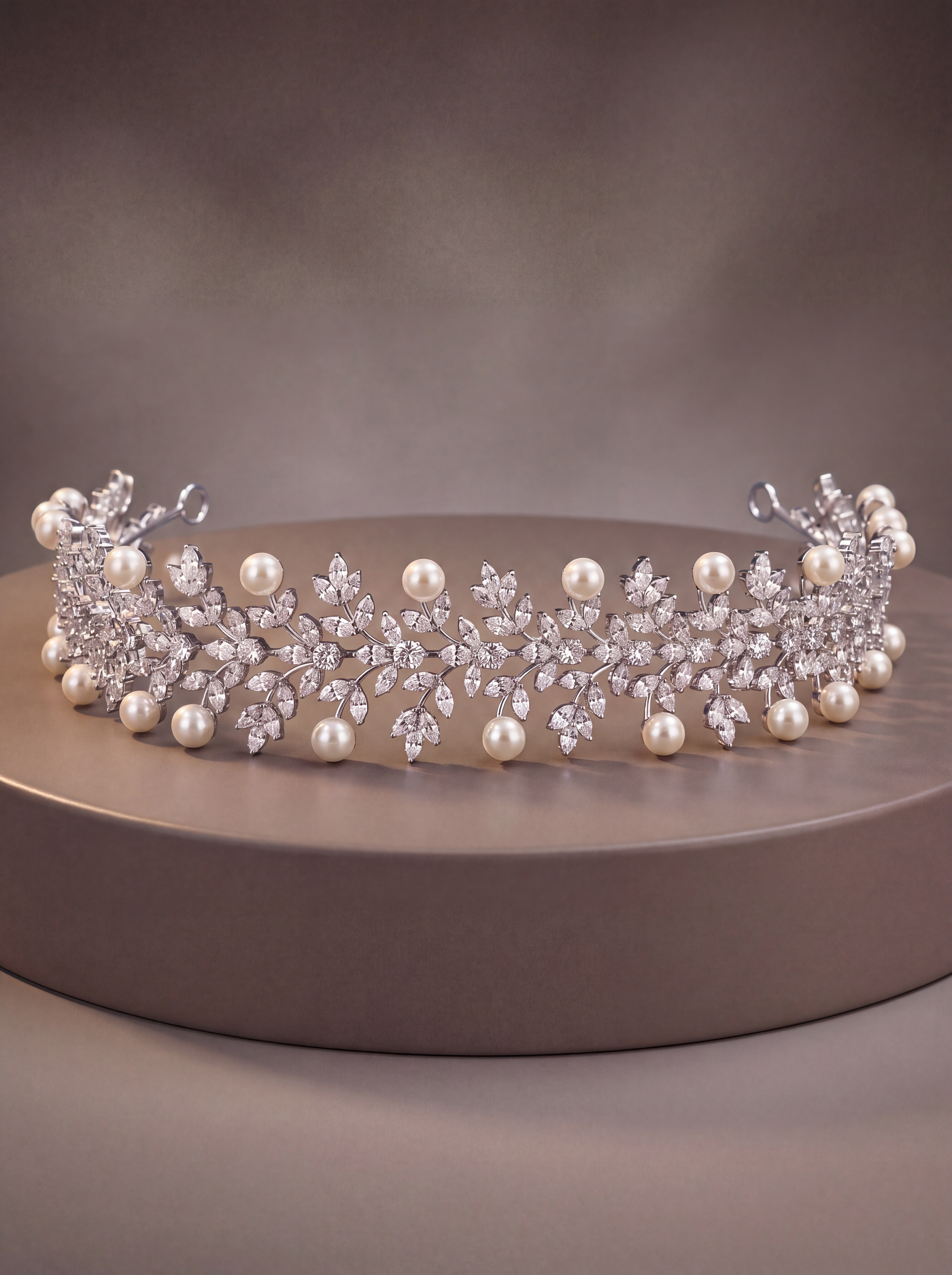 Titania Pearl Leaf Crown