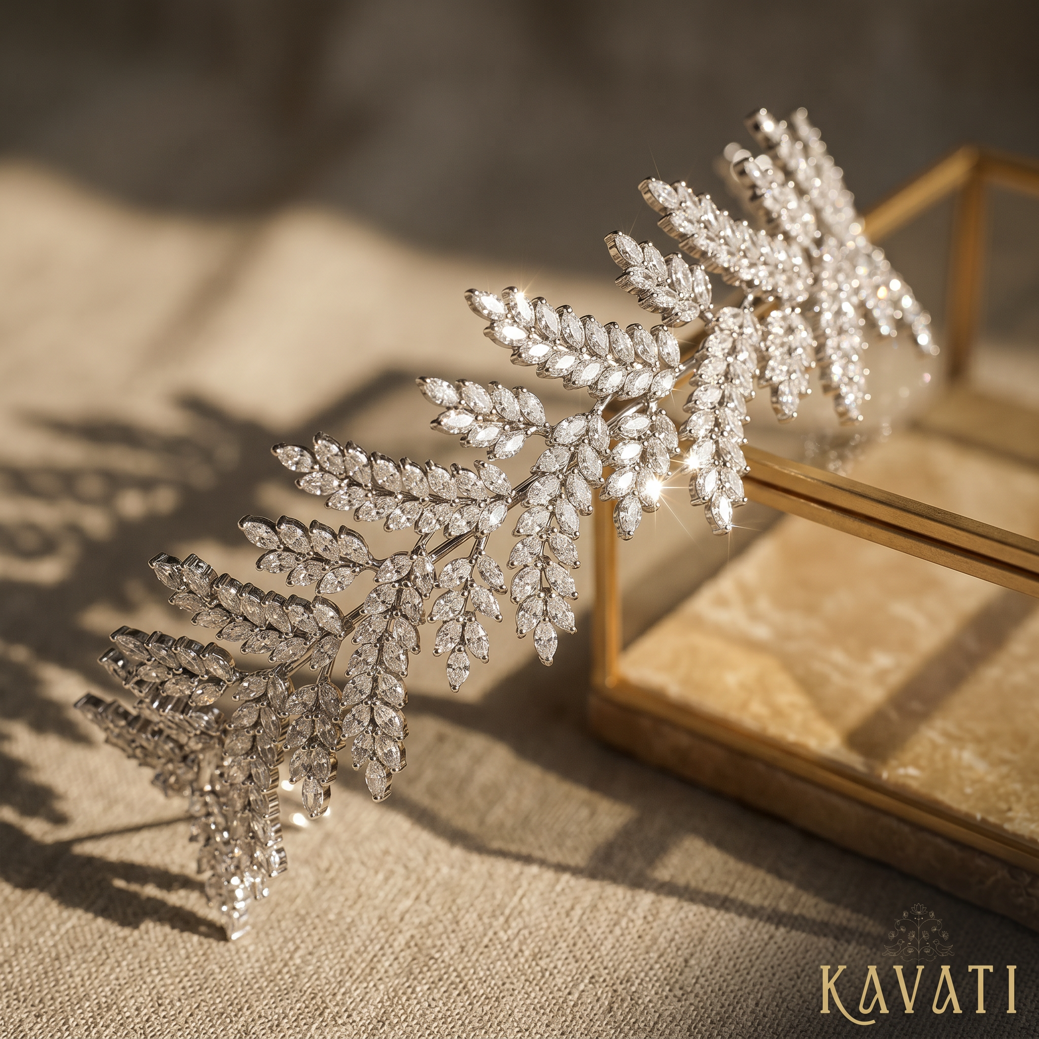 Platinum Plated Bridal Headband Tiara