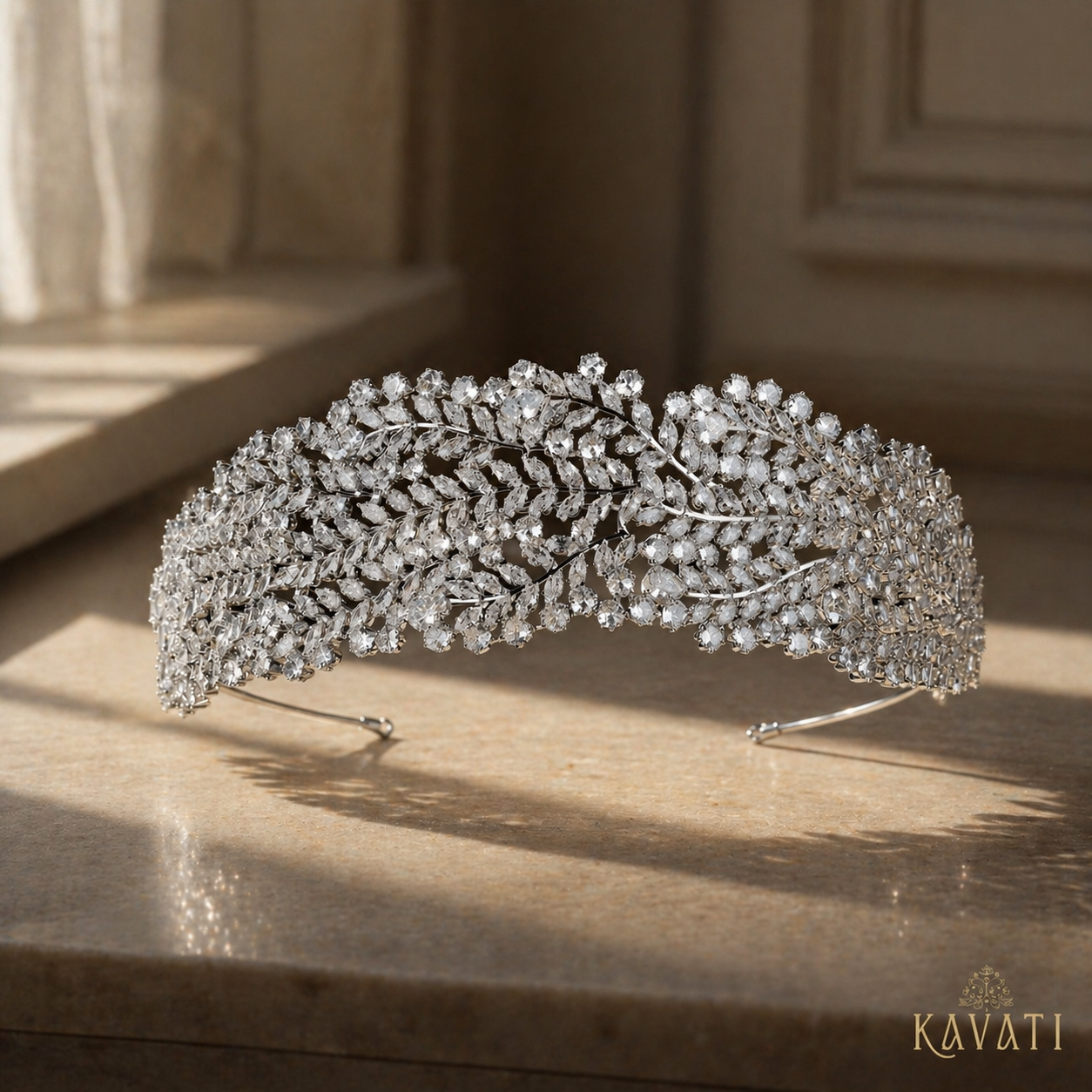 Platinum Plated Crystal Wedding Hair Accessory