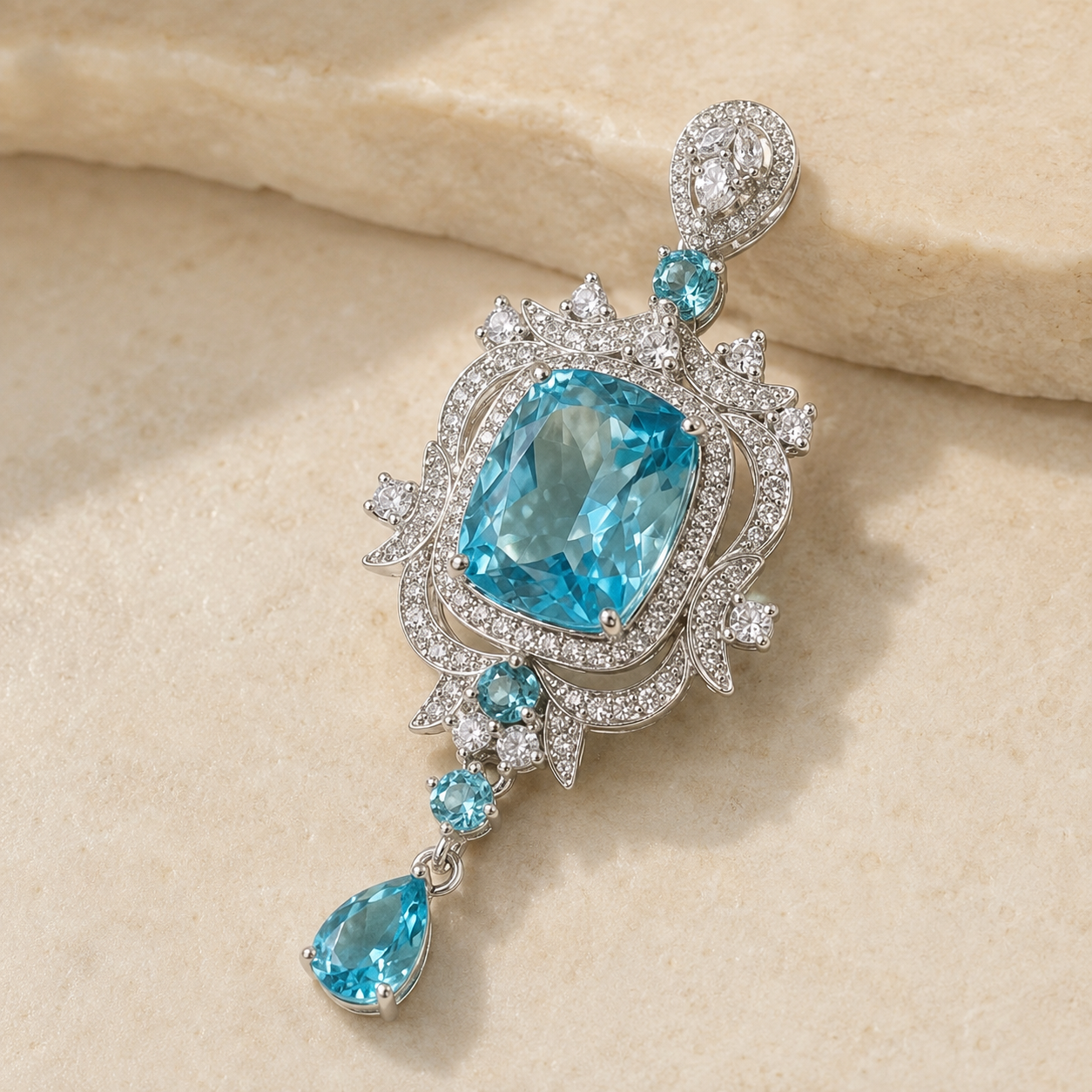 Lavinia Blue Topaz Necklace