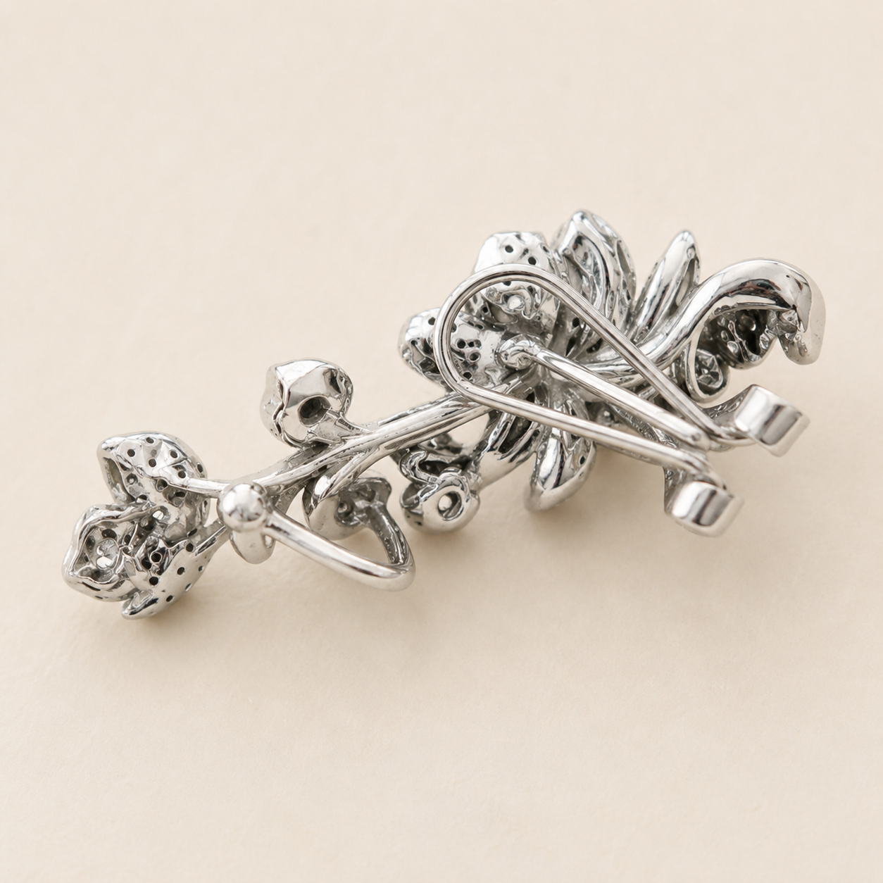 925 Silver Minimalist Bridal Floral Ear Climber