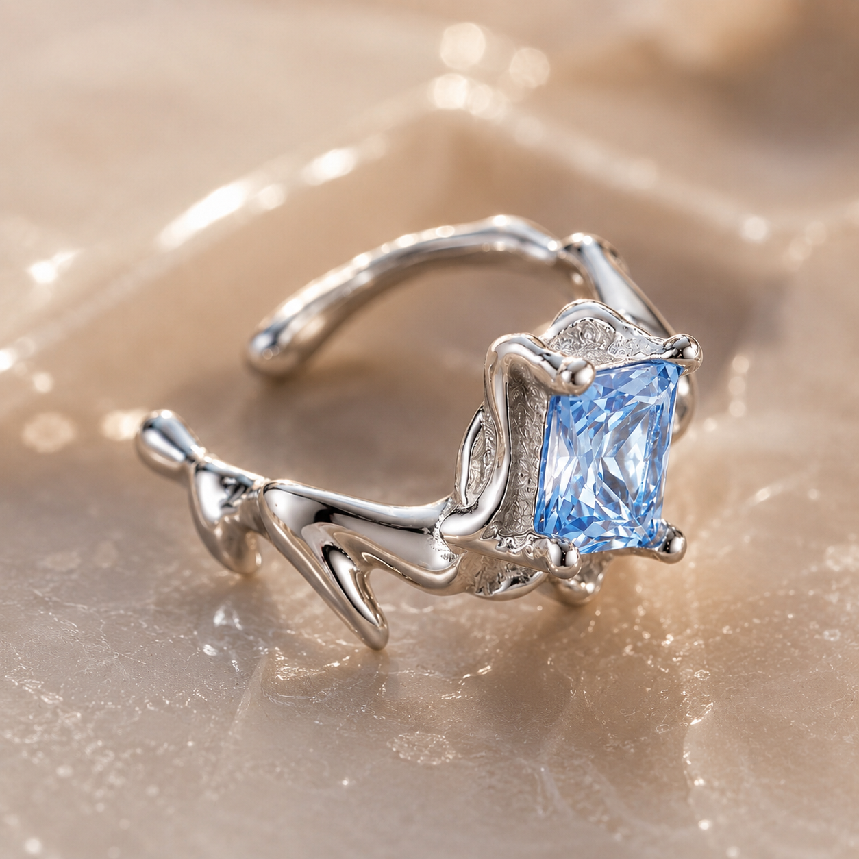 Blue Dragon Ear Cuff