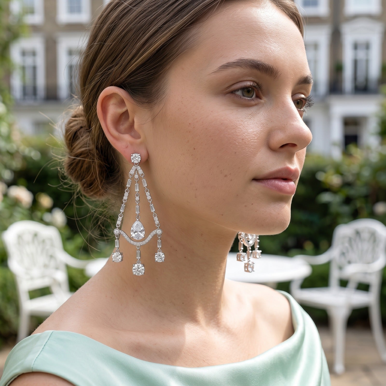 Kate Middleton 925 Silver Chandelier Earrings