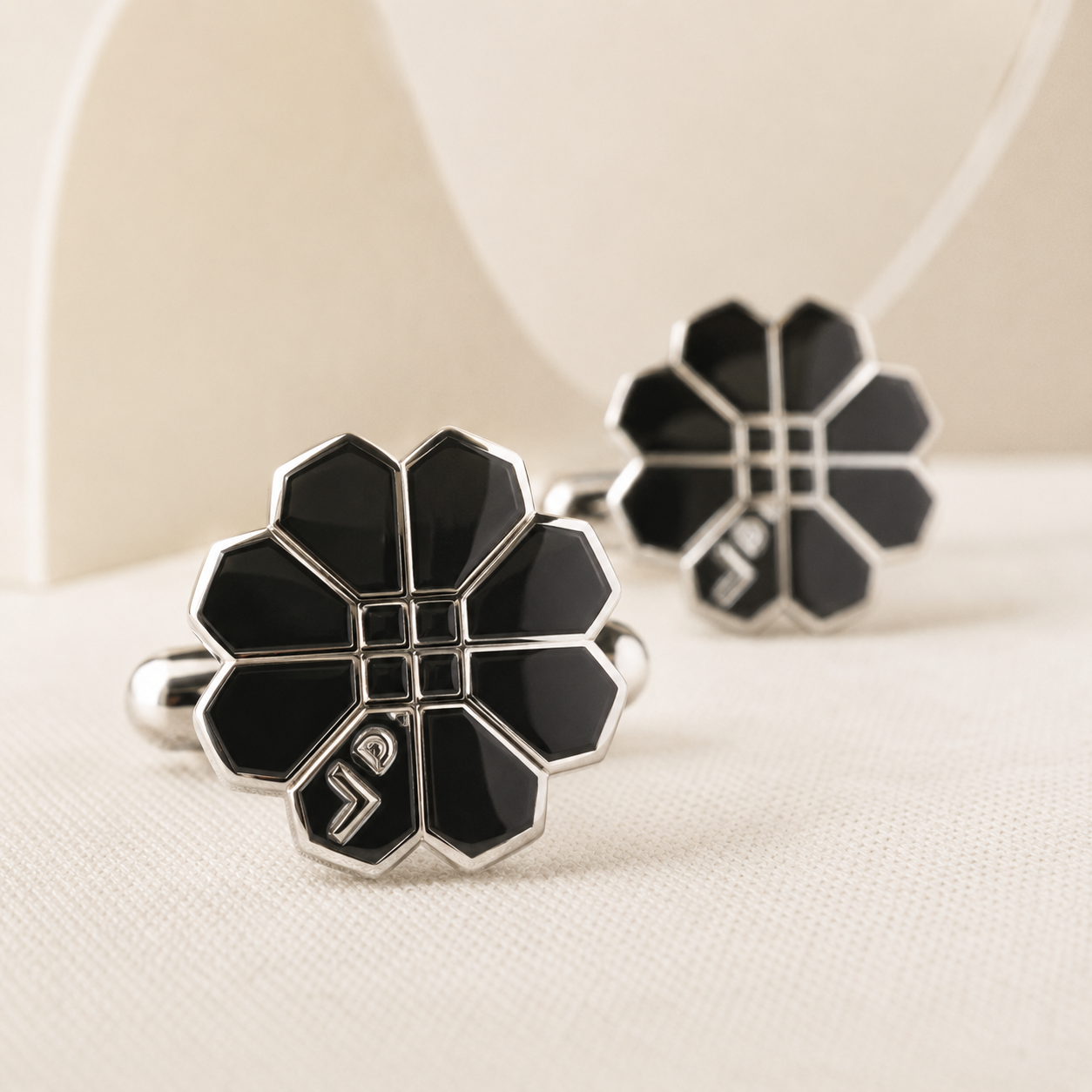 Geometric Floral Cufflinks
