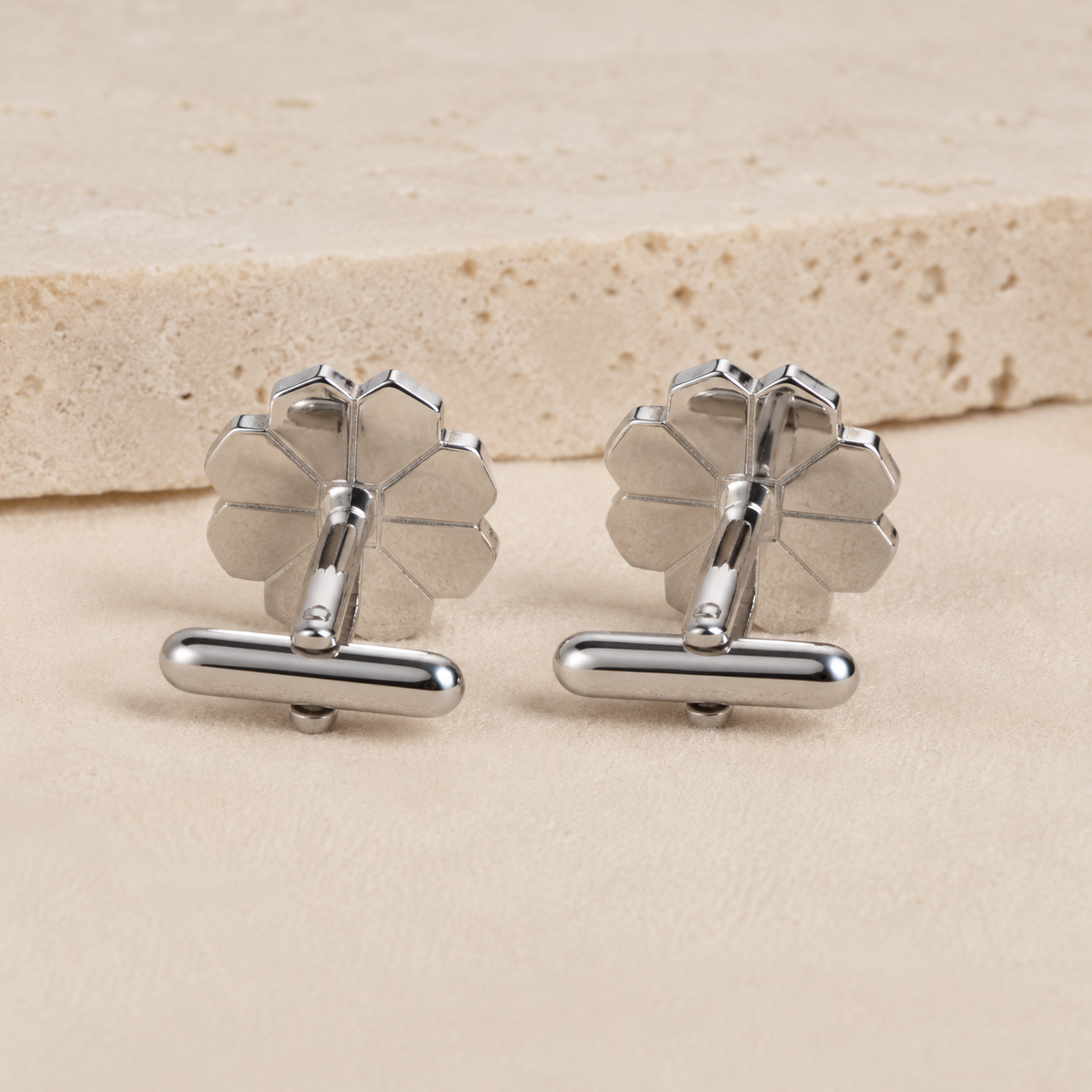 Geometric Floral Cufflinks