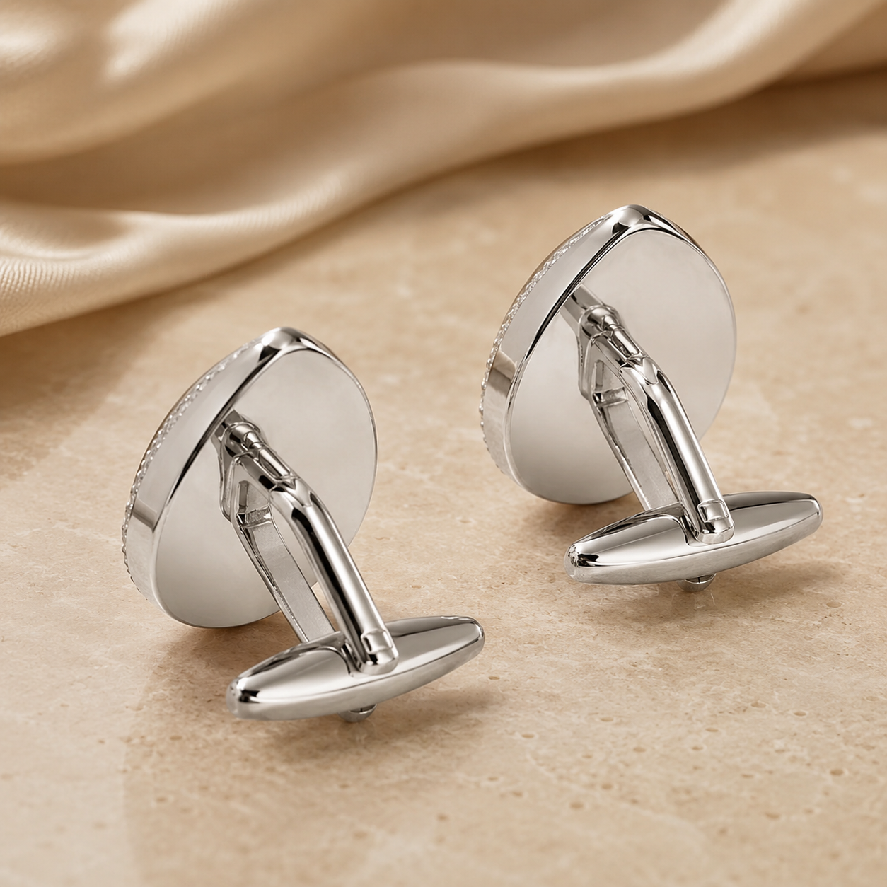 Clear Water Drop Cufflinks