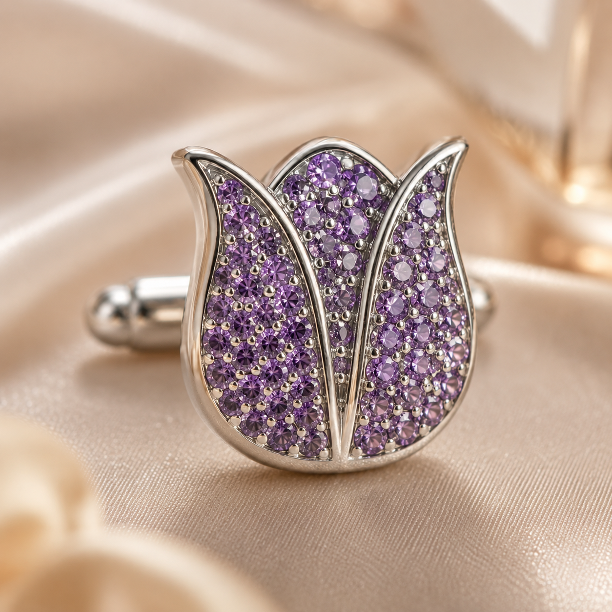 Purple Tulip Cufflinks