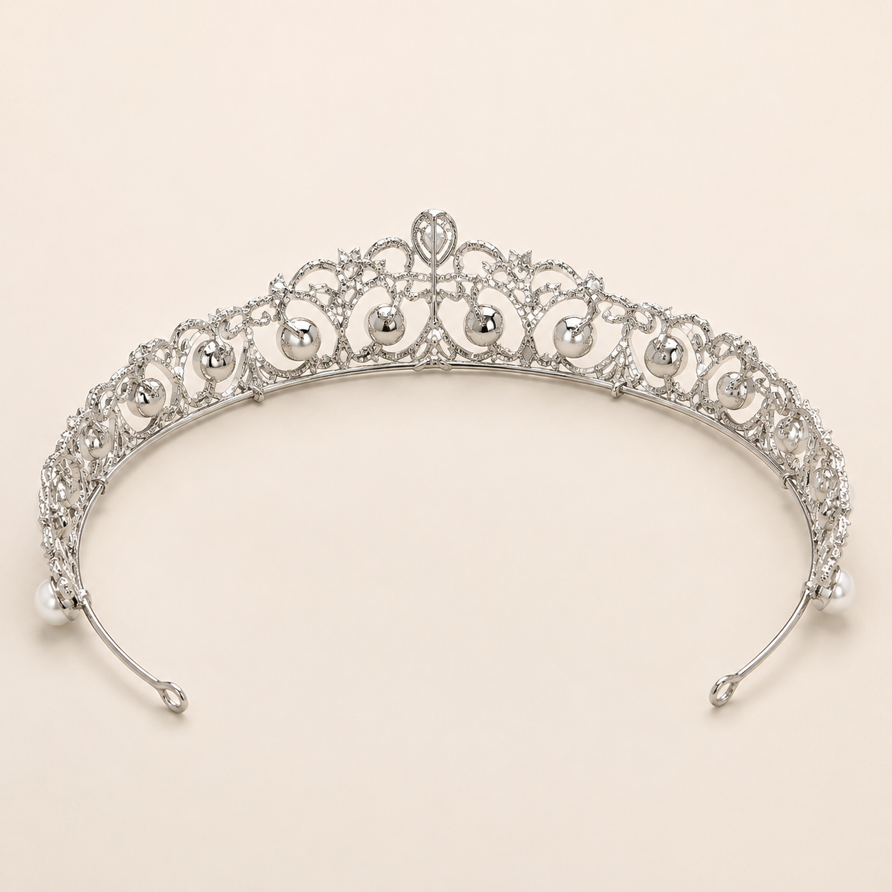 Pearl Crystal Bridal Headband Tiara