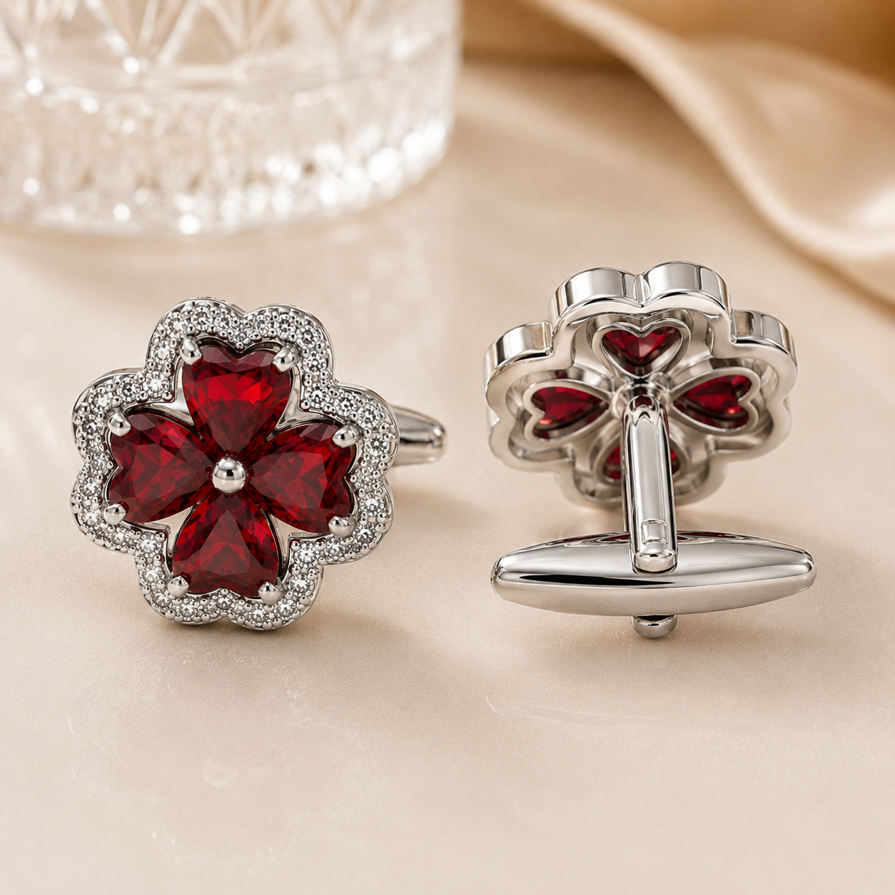 Red Clover Cufflinks