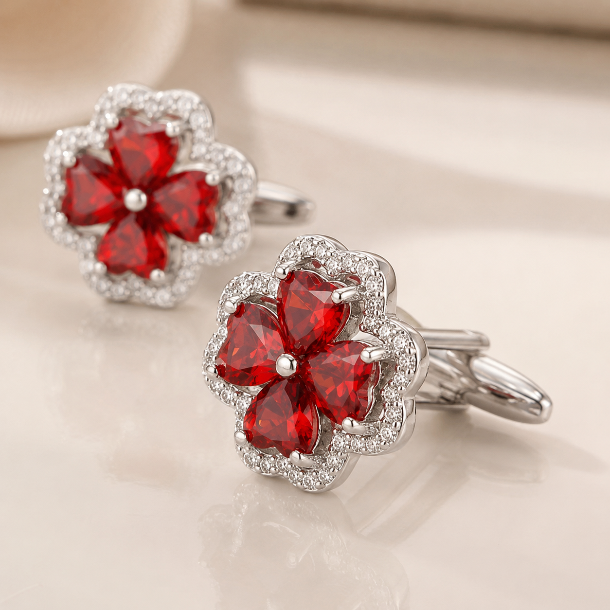 Red Clover Cufflinks