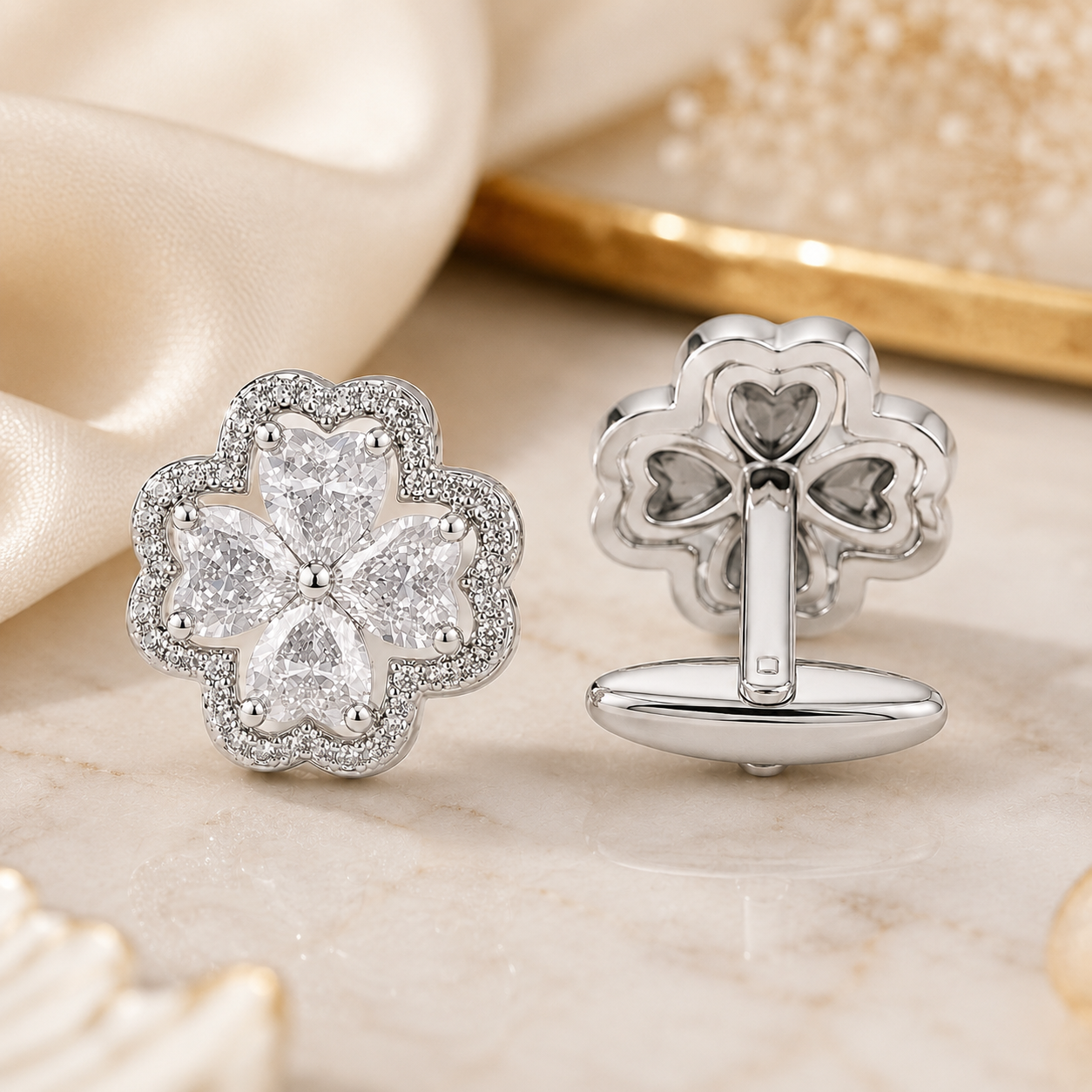 White Clover Cufflinks