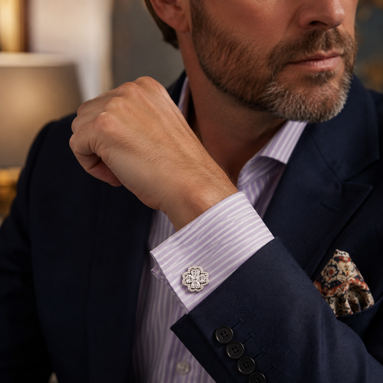 White Clover Cufflinks