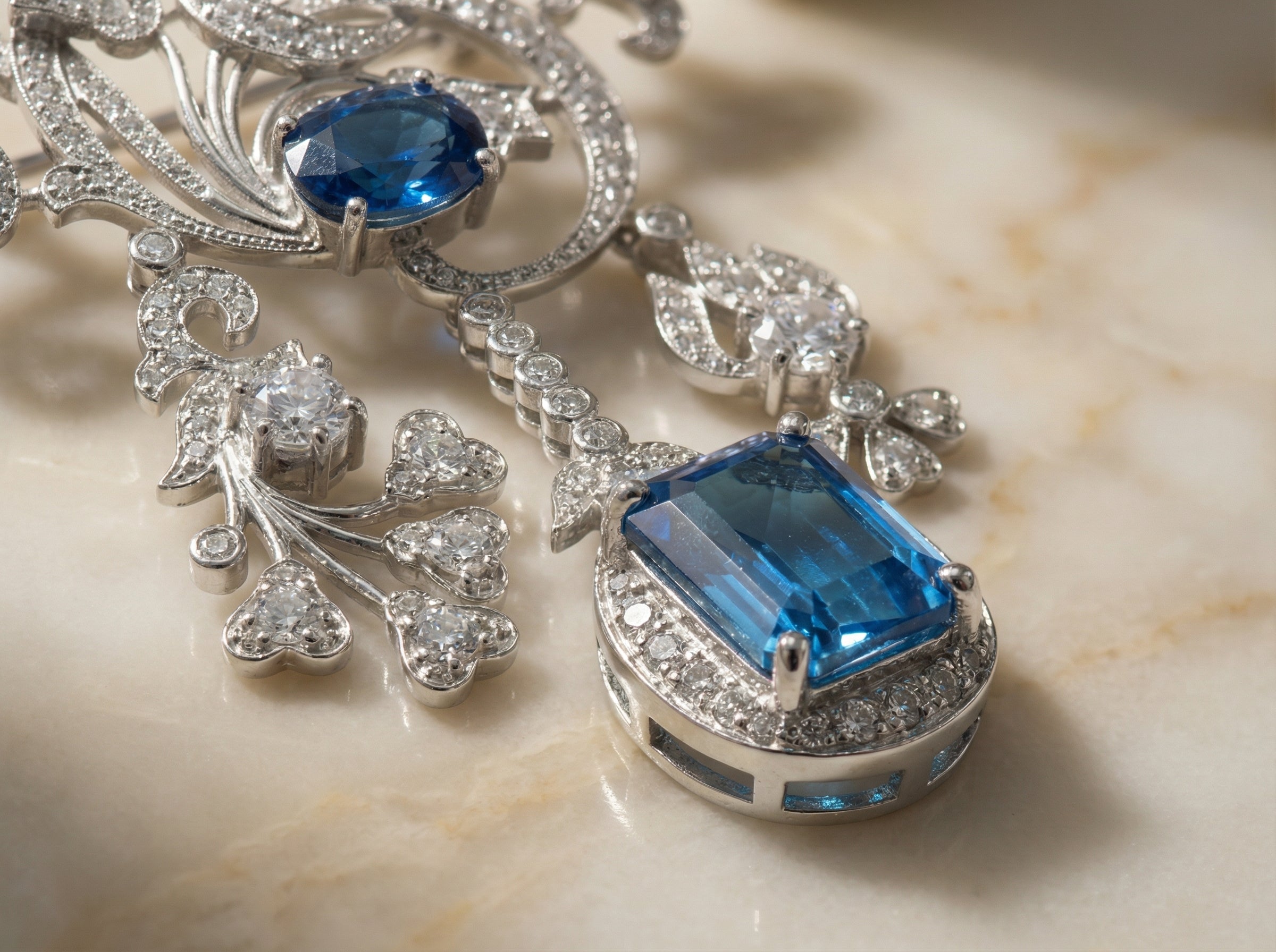 Vintage Royal Blue Convertible Brooch