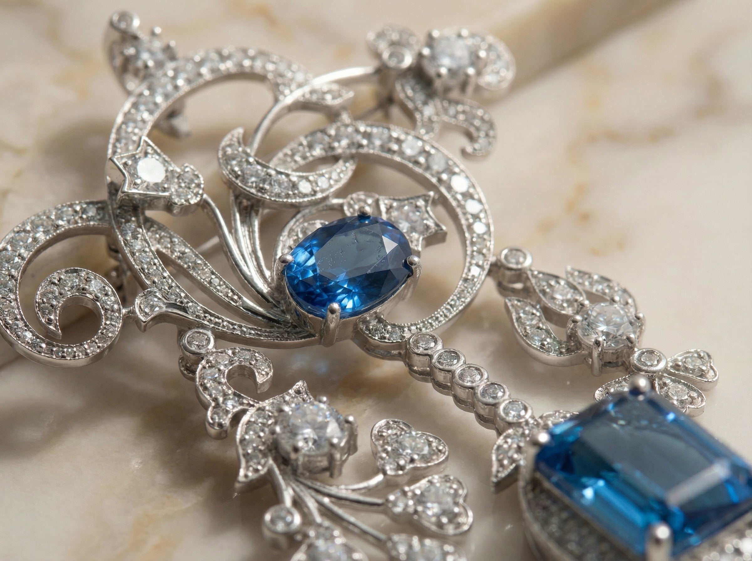 Vintage Royal Blue Convertible Brooch