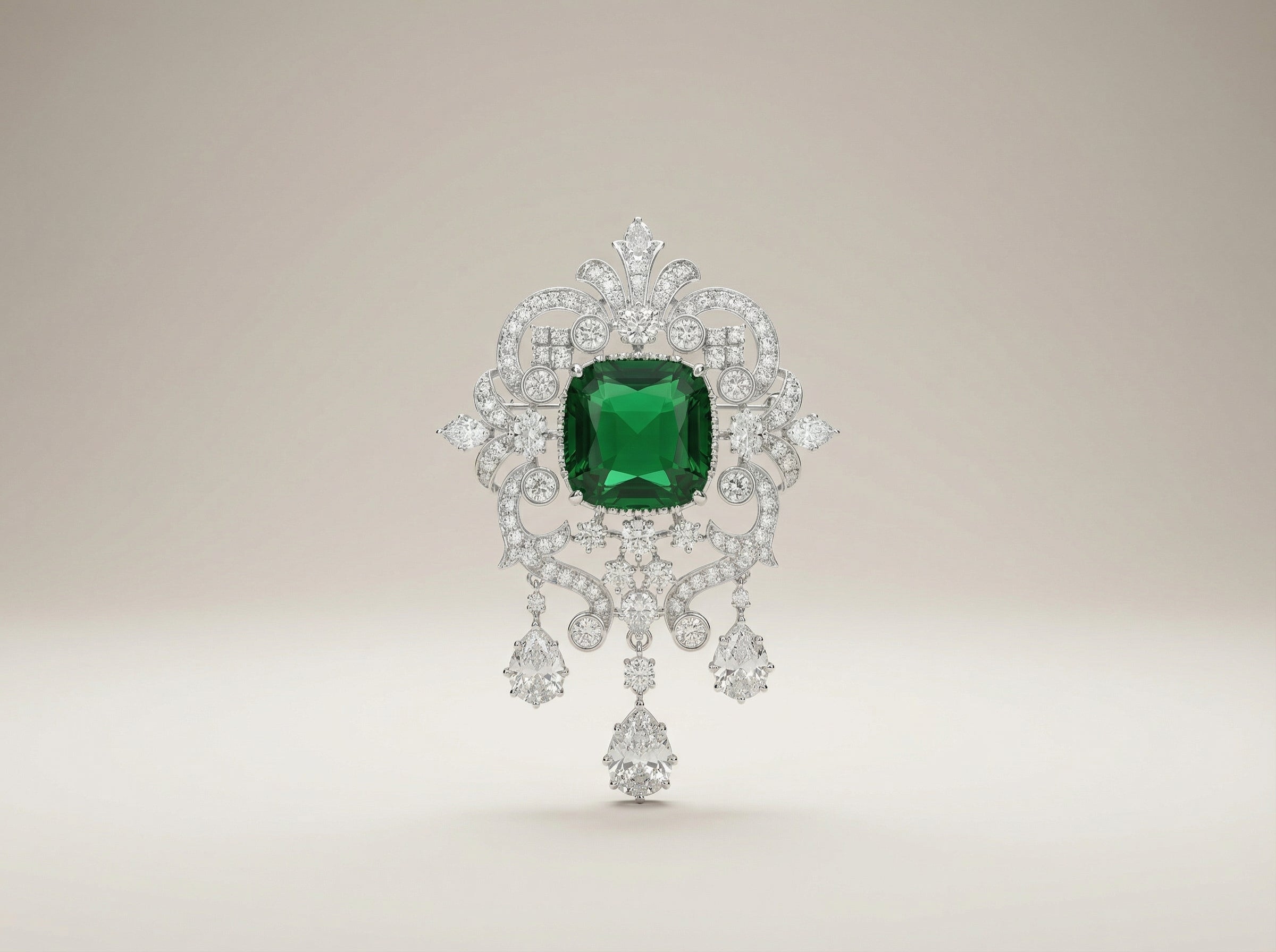 Imperial Green Brooch Pendant