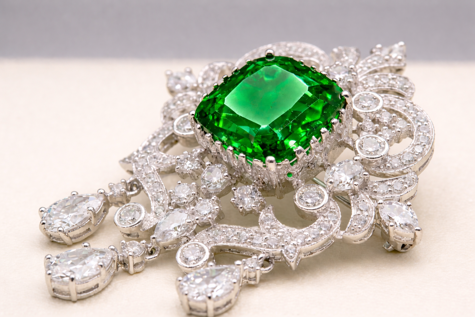 Imperial Green Brooch Pendant