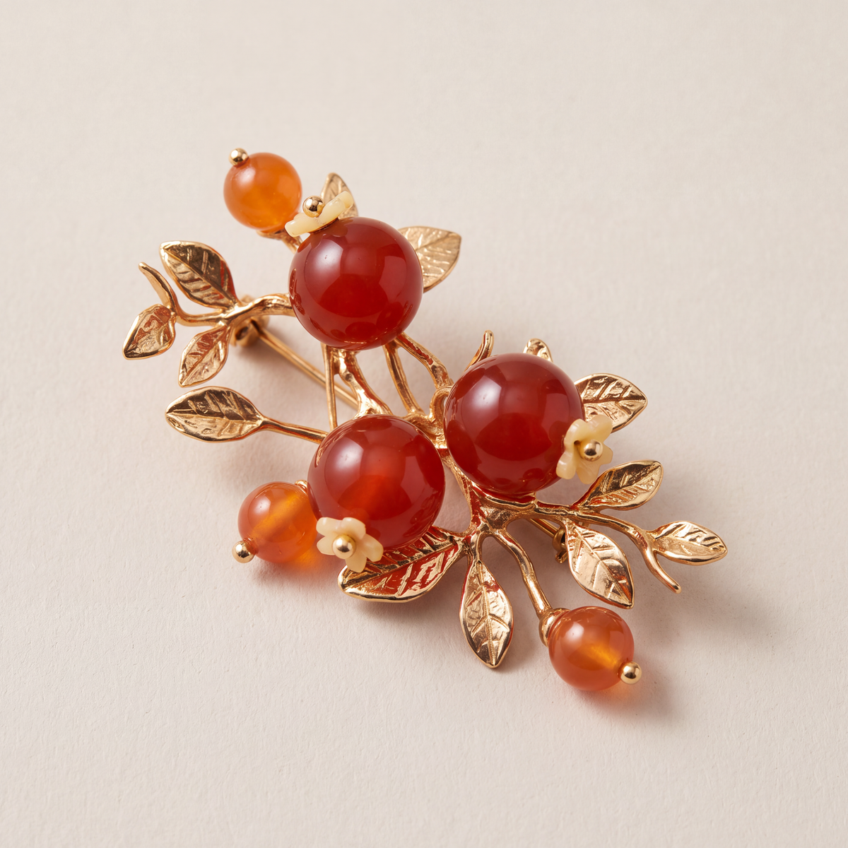 Pomegranate Branch Brooch Pendant