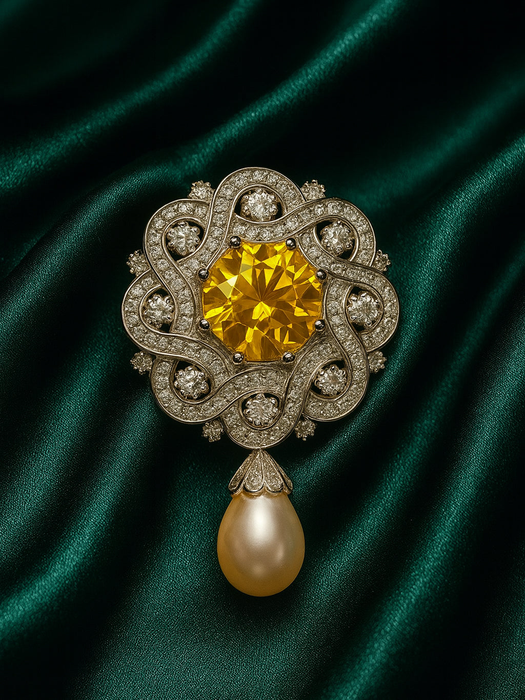 Solaris Pearl Brooch Pendant