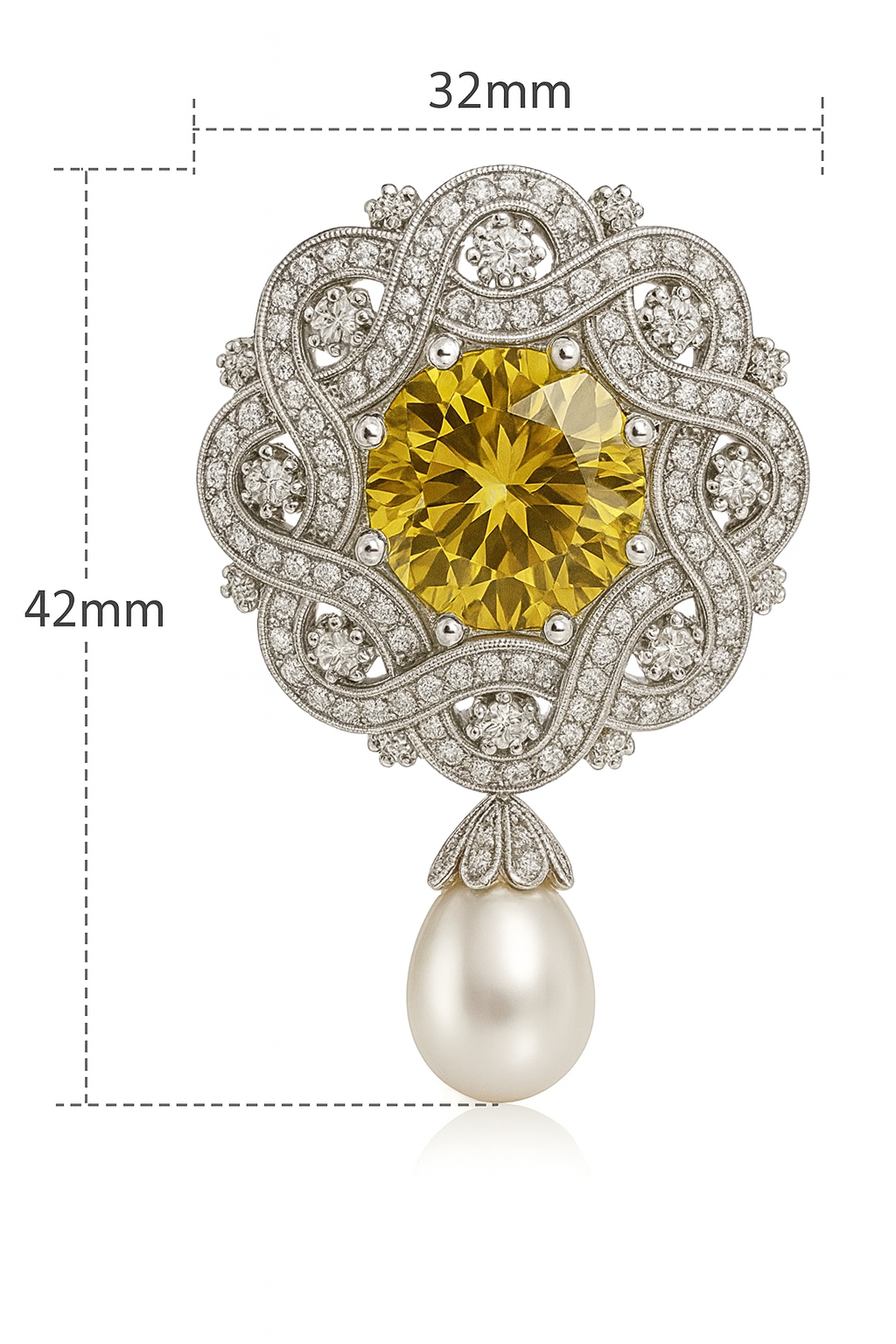 Solaris Pearl Brooch Pendant
