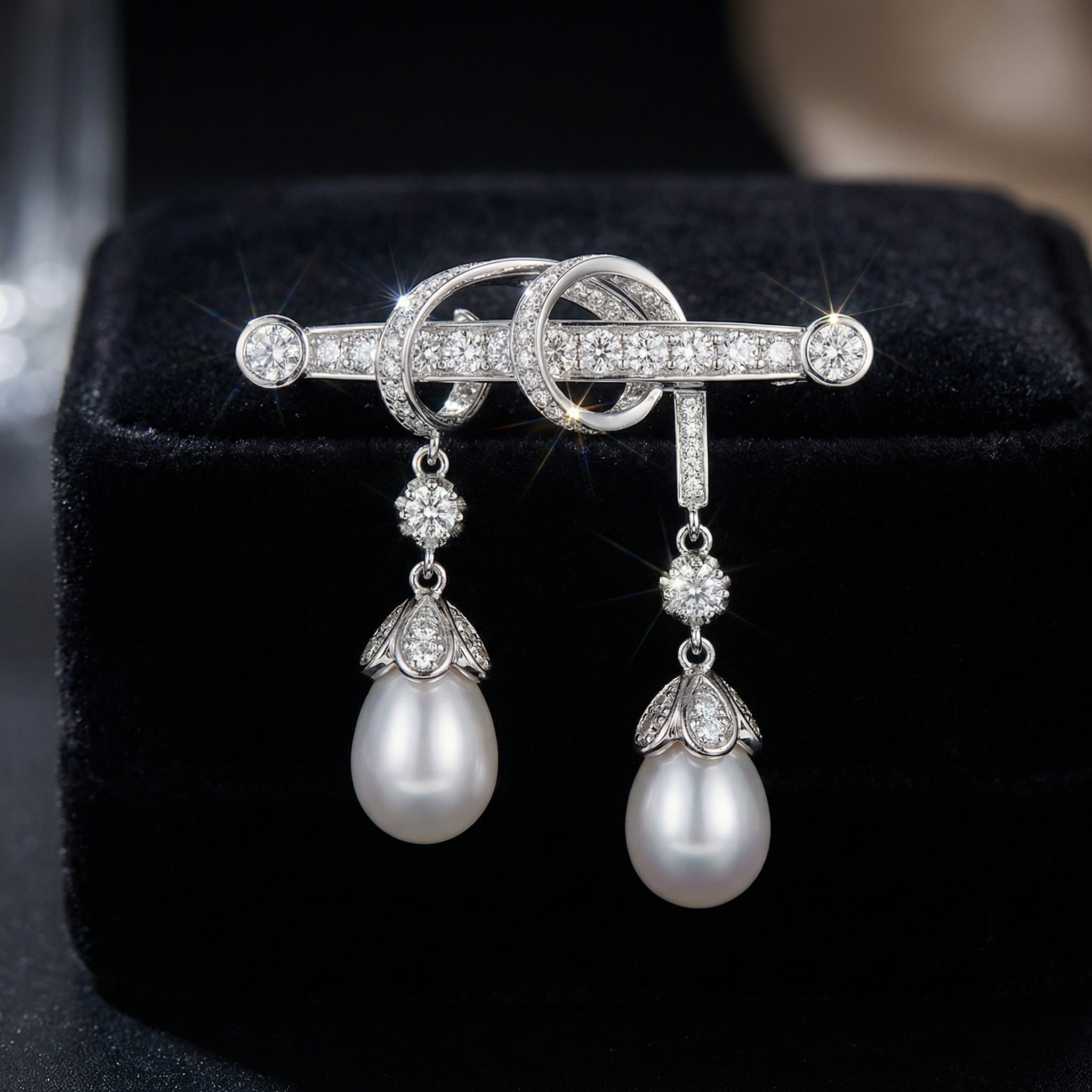 Pearl Cascade Brooch