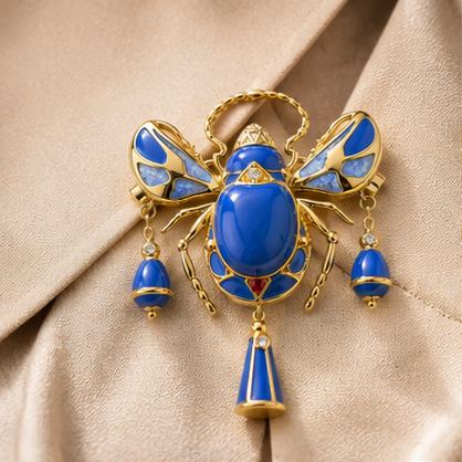 Vintage Egyptian Inspired Bee Brooch