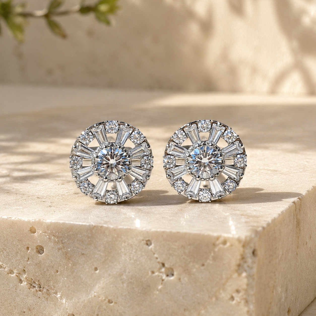 Oberon Clear Round Cufflinks