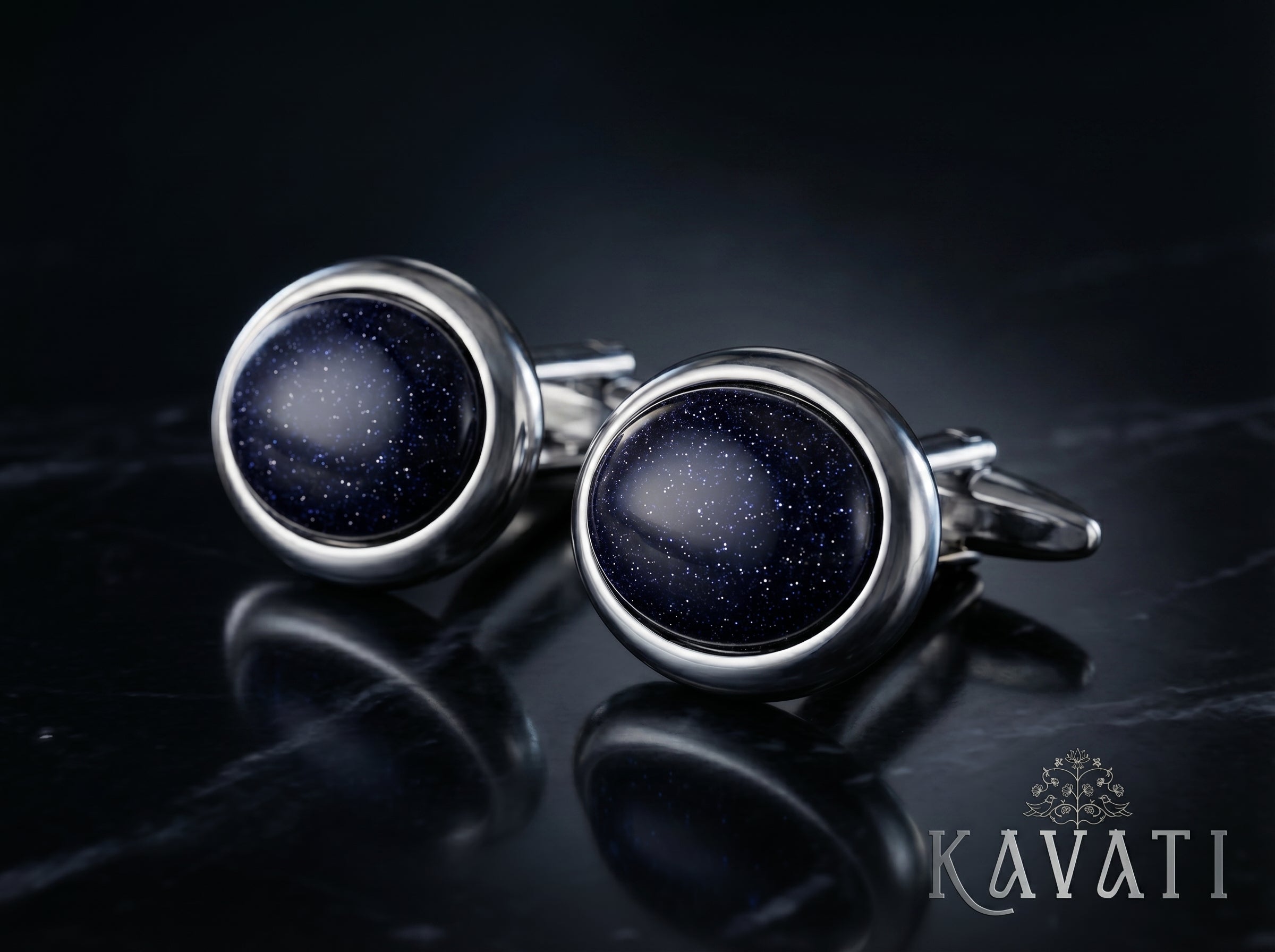 Black Oval Agate Cufflinks