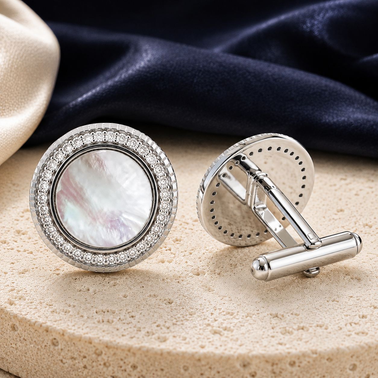 The Moonlit Mother of Pearl Cufflinks