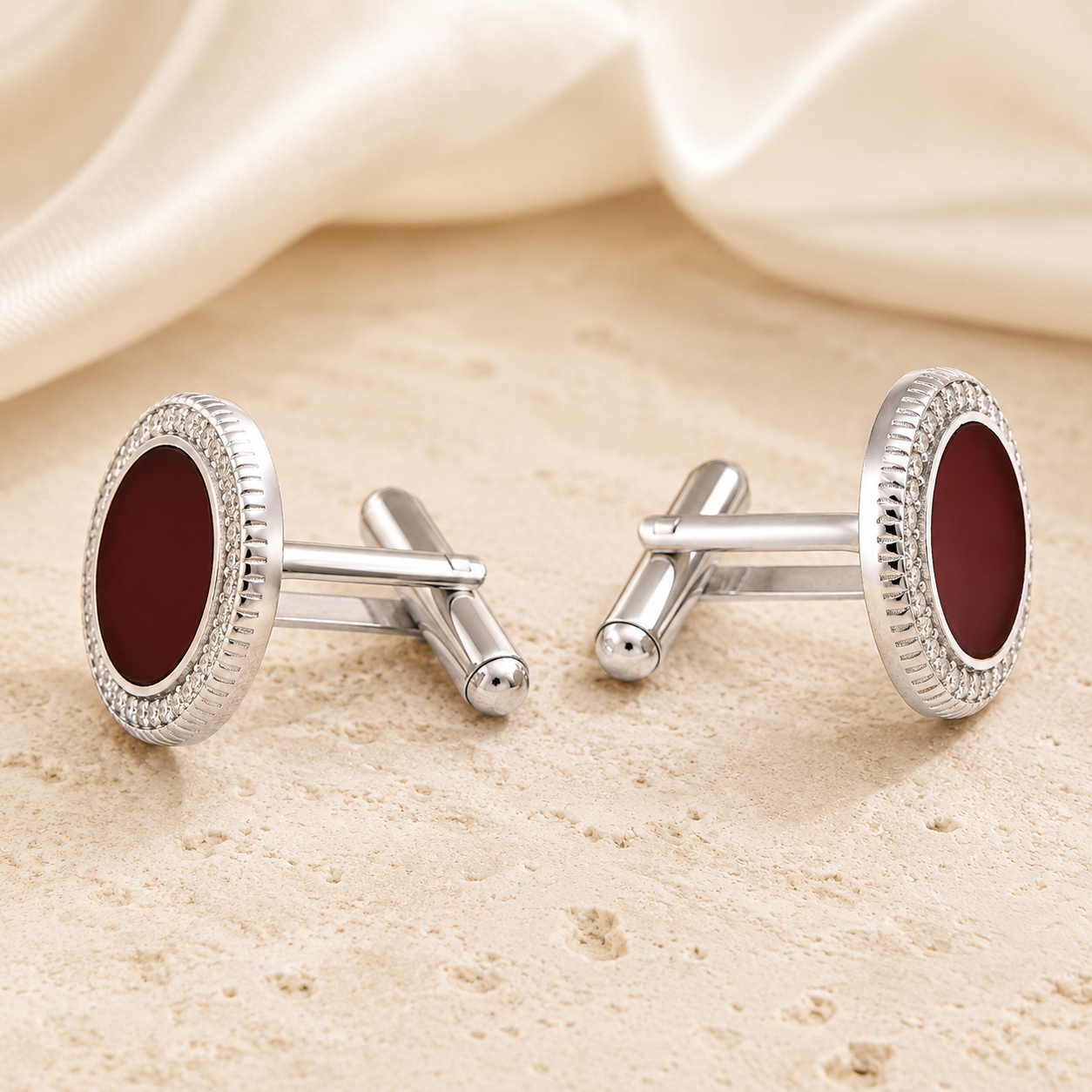 The Crimson Agate Cufflinks