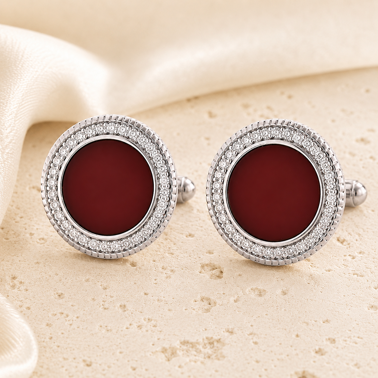The Crimson Agate Cufflinks