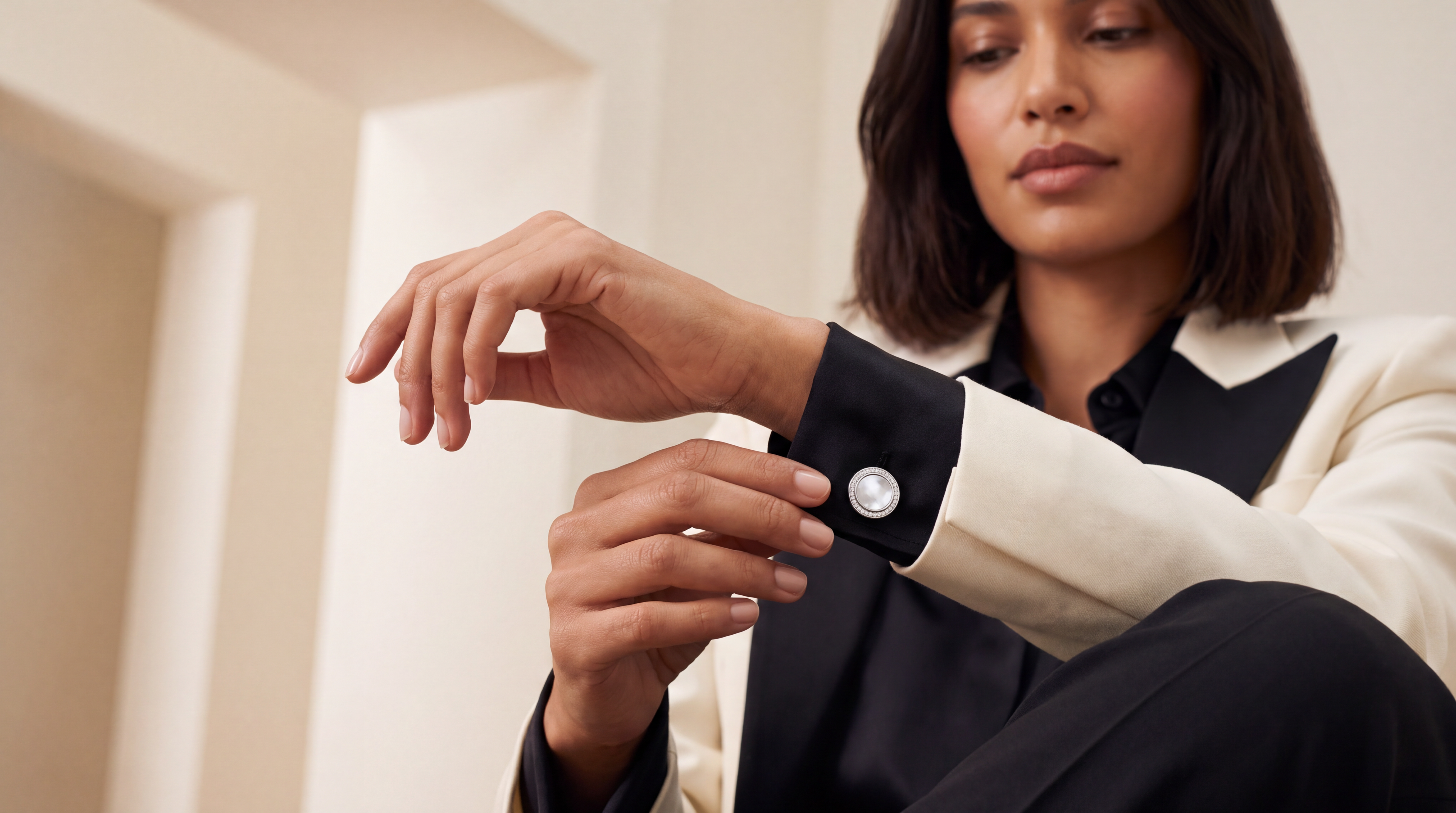 The Moonlit Mother of Pearl Cufflinks