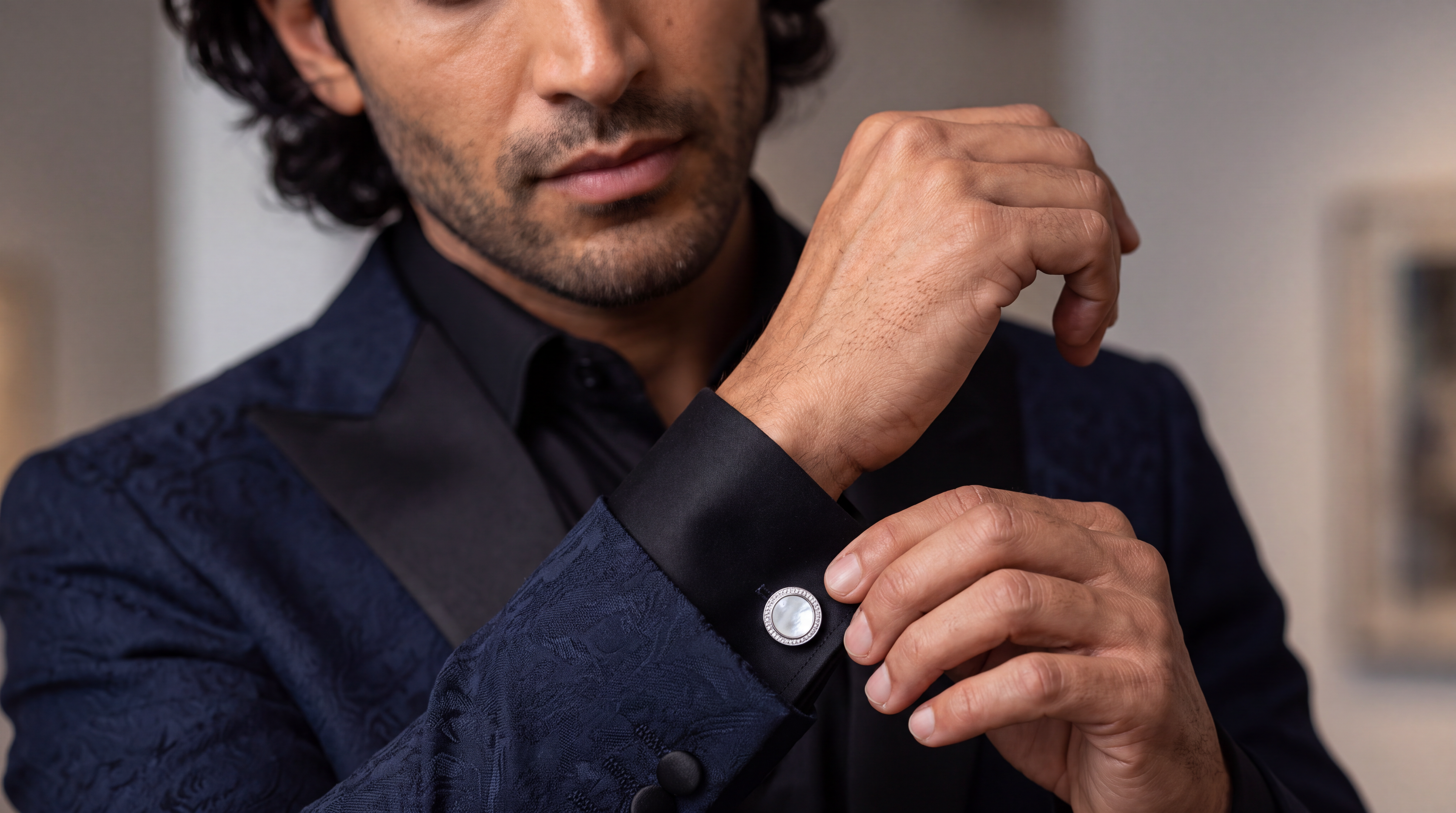The Moonlit Mother of Pearl Cufflinks