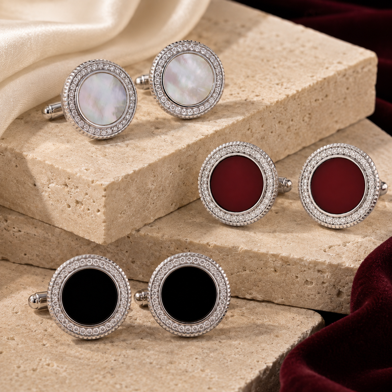 The Moonlit Mother of Pearl Cufflinks