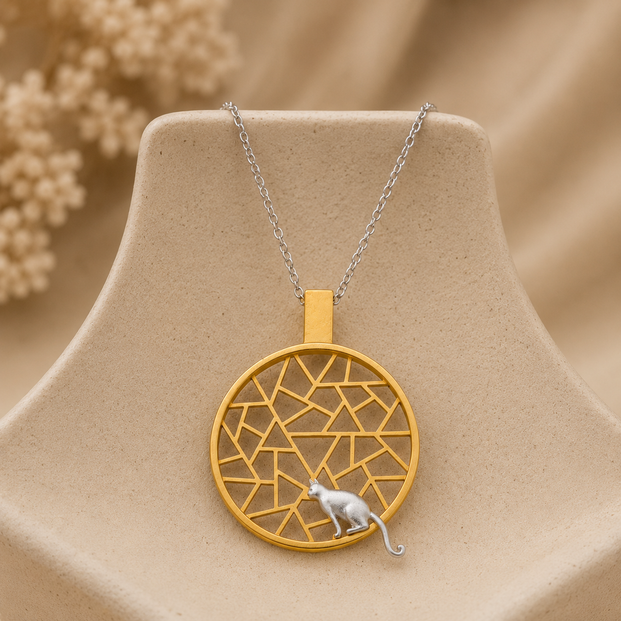 Curious Cat Necklace