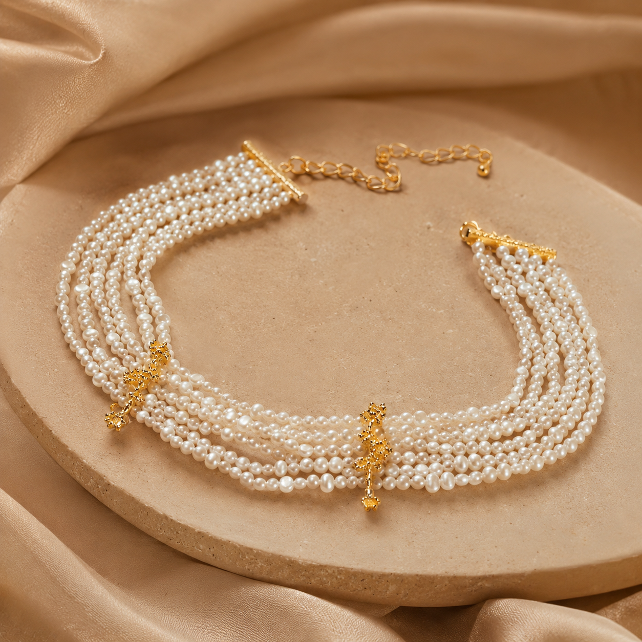 Moonlit Freshwater Pearl Choker